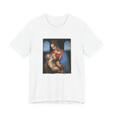 Masters of Art Leonardo da Vinci's Madonna Litta Unisex Jersey Short Sleeve T-Shirt - POPvault