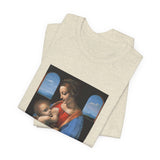 Masters of Art Leonardo da Vinci's Madonna Litta Unisex Jersey Short Sleeve T-Shirt - POPvault
