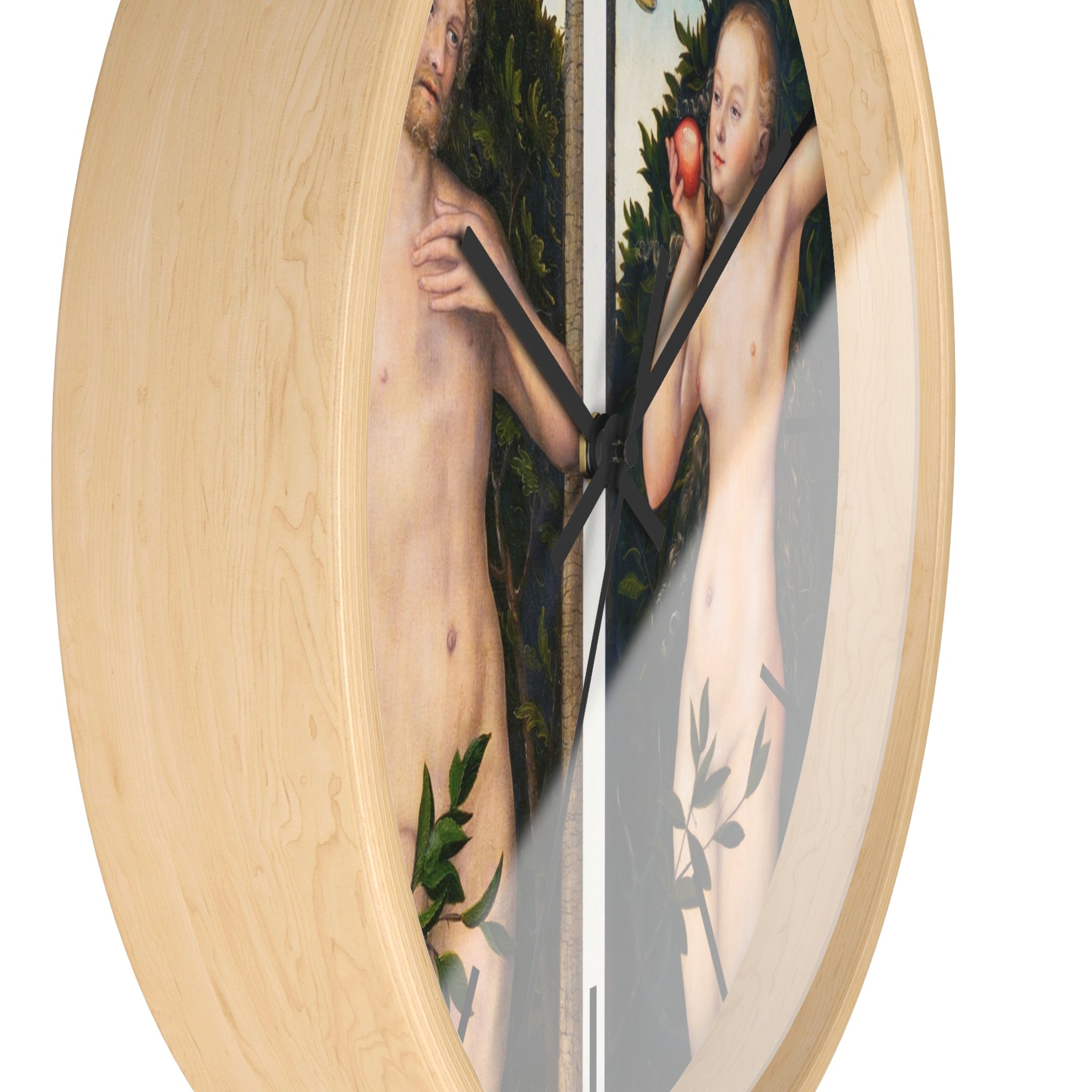 Masters of Art Lucas Cranach Adam and Eve Premium Wall Clock - POPvault