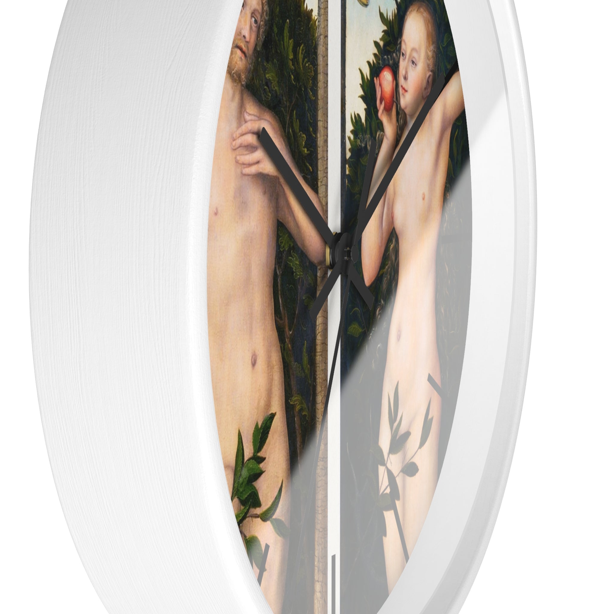 Masters of Art Lucas Cranach Adam and Eve Premium Wall Clock - POPvault