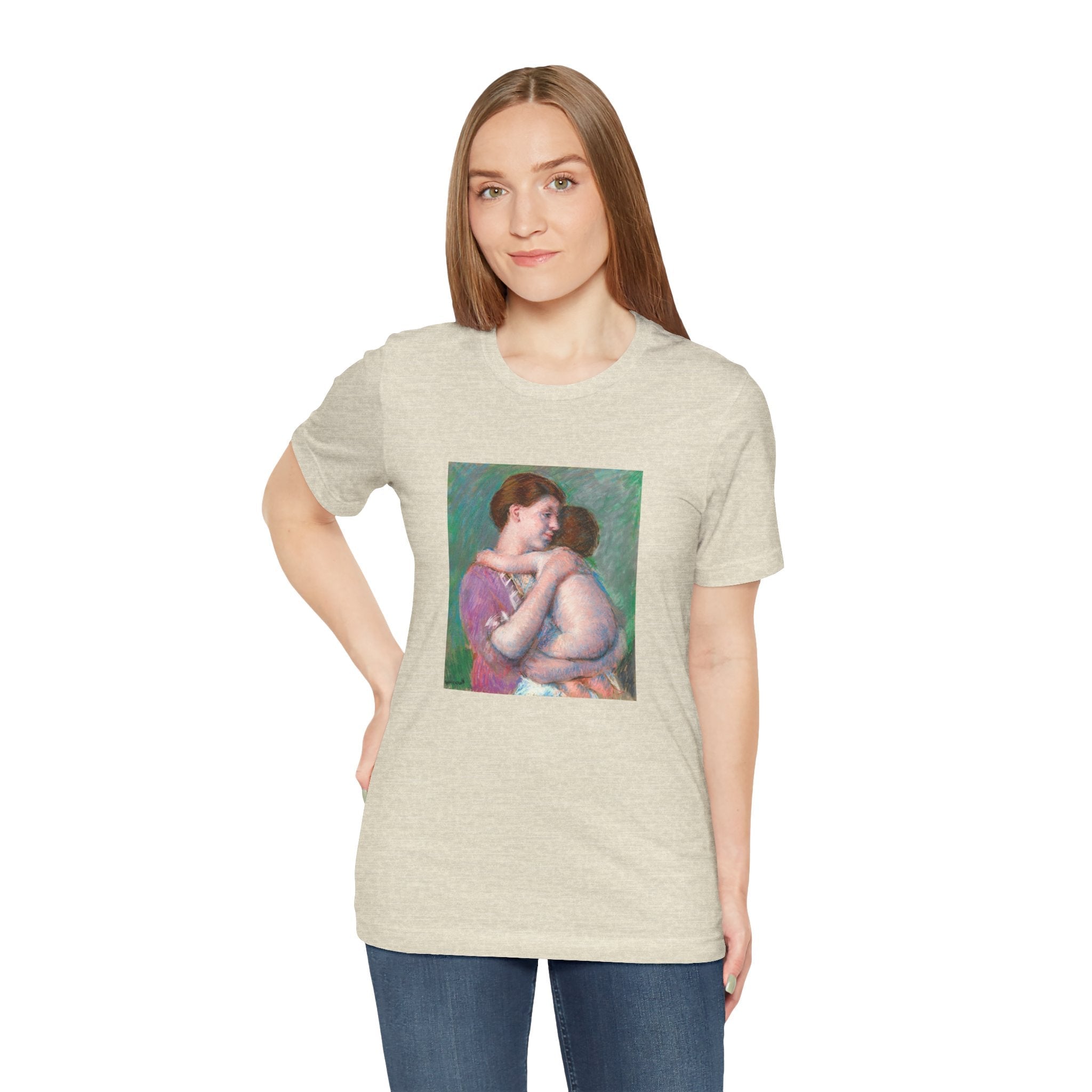 Masters of Art Mary Cassatt Mother and Child Unisex Jersey Short Sleeve T-Shirt - POPvault