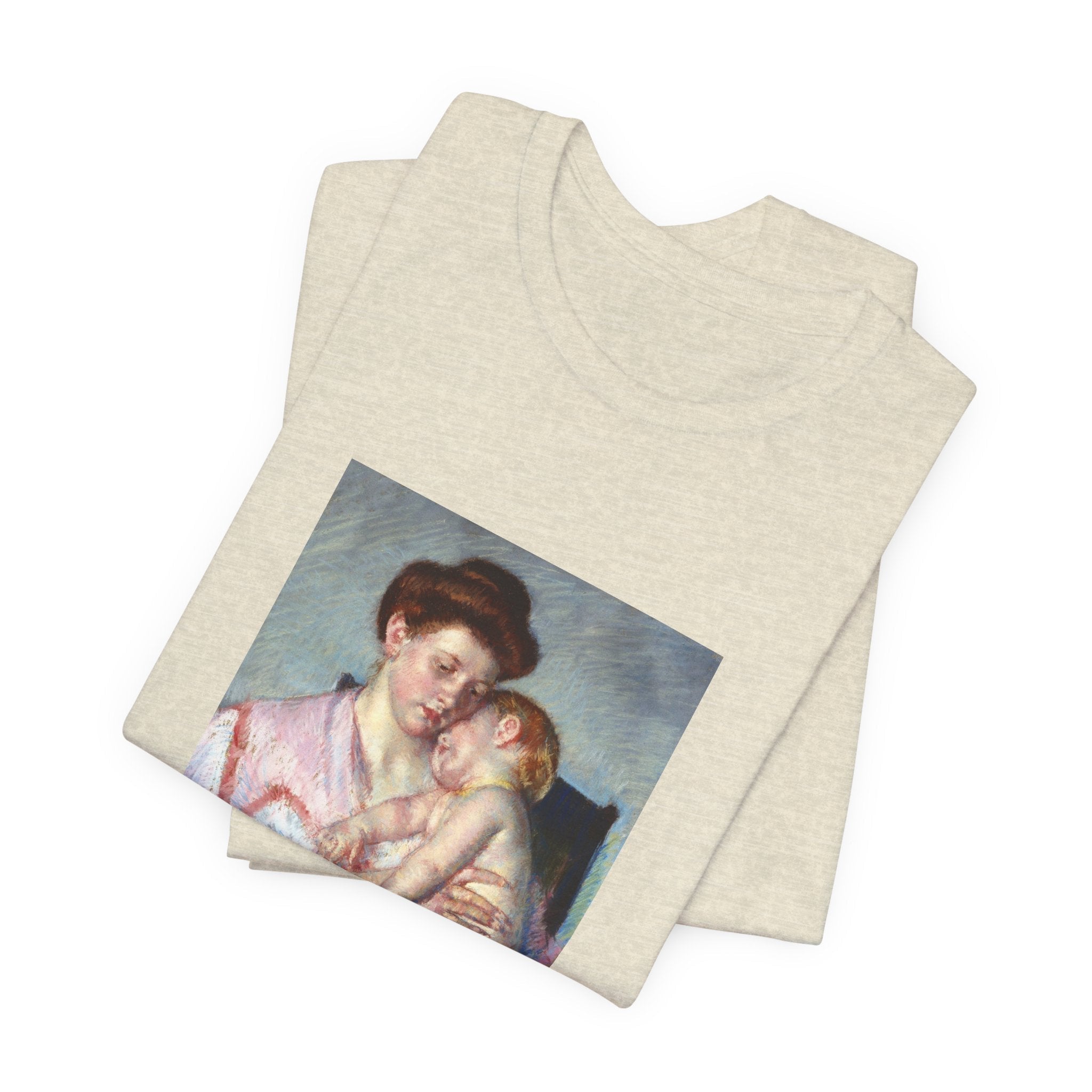 Masters of Art Mary Cassatt Sleepy Baby Unisex Jersey Short Sleeve T-Shirt - POPvault