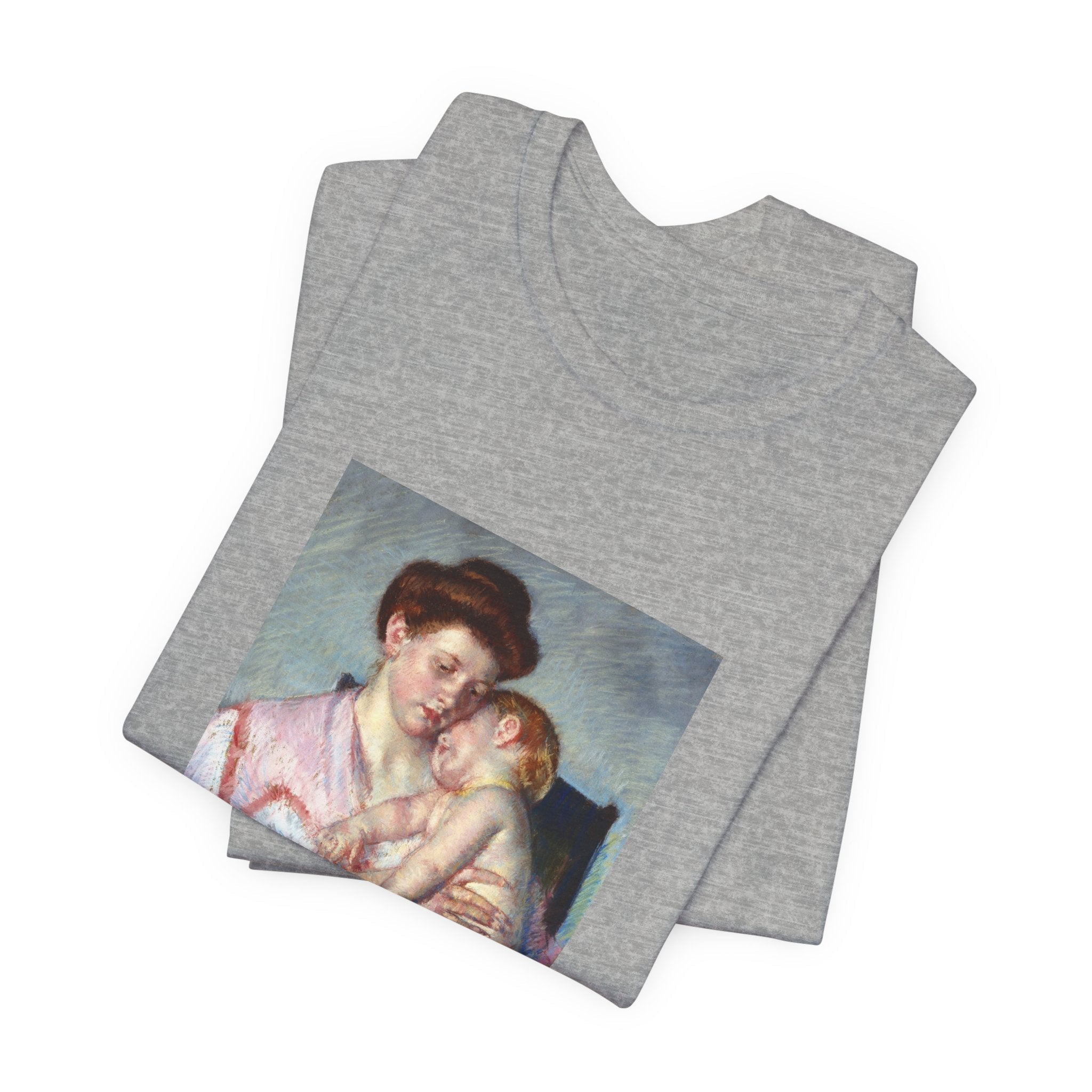 Masters of Art Mary Cassatt Sleepy Baby Unisex Jersey Short Sleeve T-Shirt - POPvault