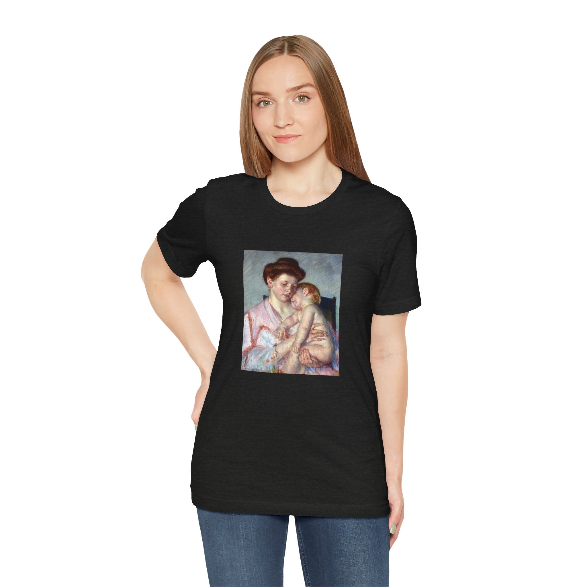 Masters of Art Mary Cassatt Sleepy Baby Unisex Jersey Short Sleeve T-Shirt - POPvault