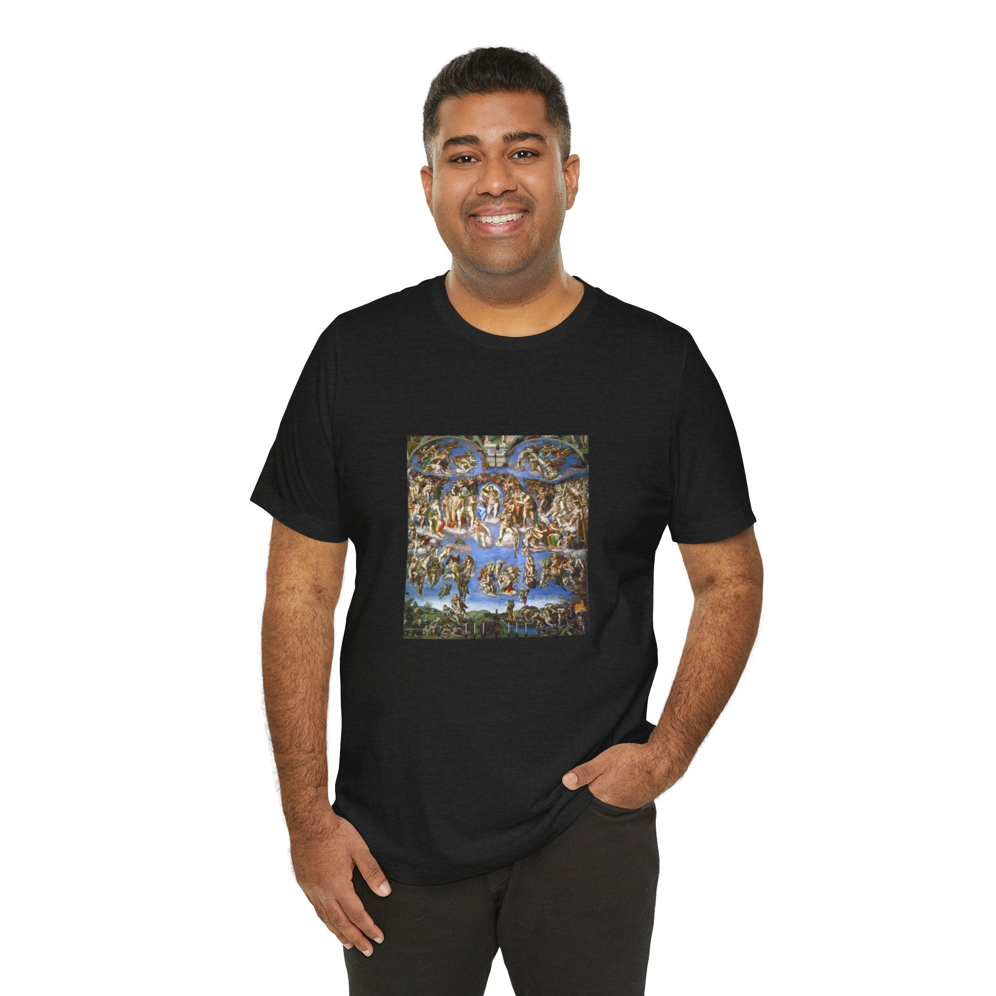Masters of Art Michelangelo Buonarroti's The Last Judgment Unisex Jersey Short Sleeve T-Shirt - POPvault