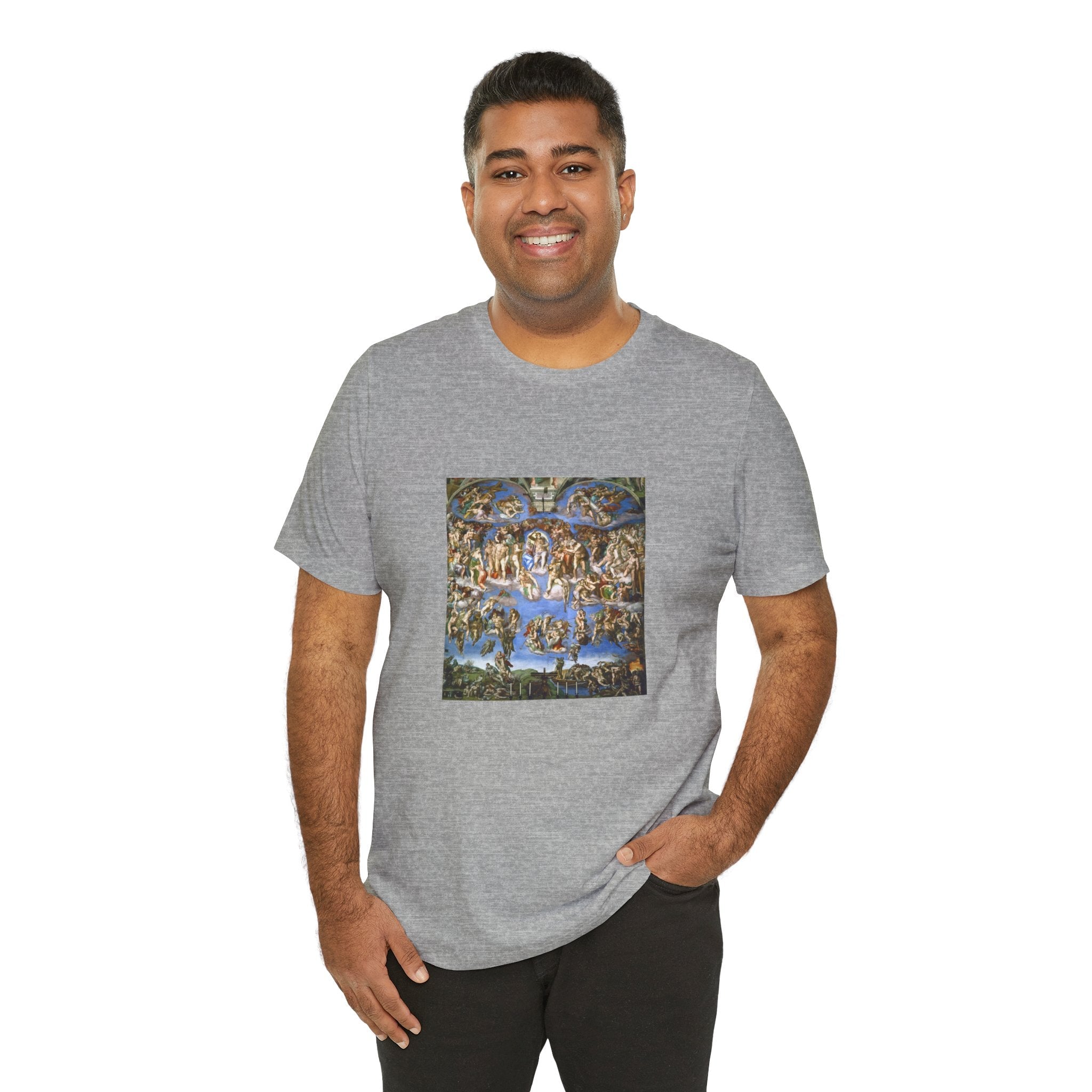 Masters of Art Michelangelo Buonarroti's The Last Judgment Unisex Jersey Short Sleeve T-Shirt - POPvault