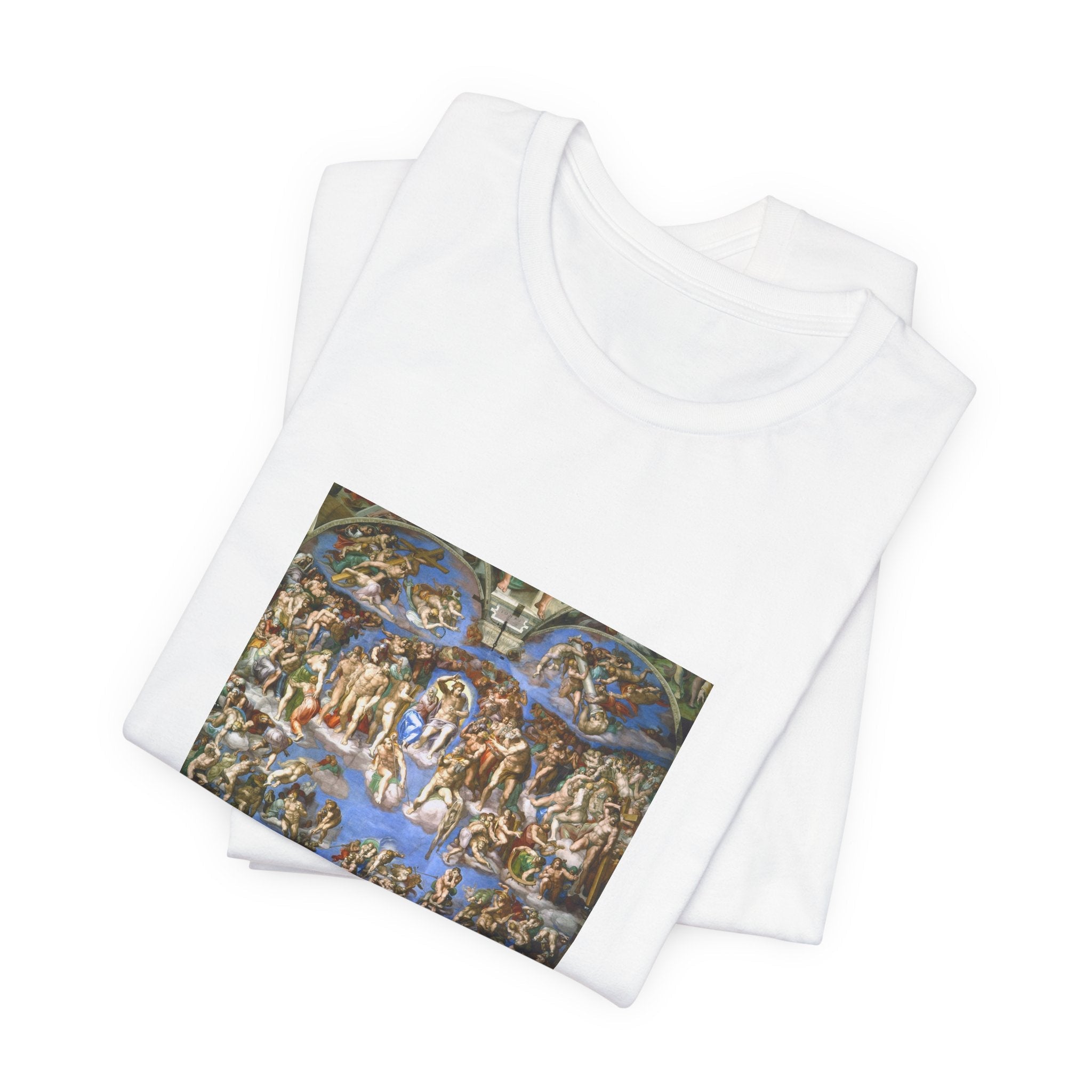Masters of Art Michelangelo Buonarroti's The Last Judgment Unisex Jersey Short Sleeve T-Shirt - POPvault