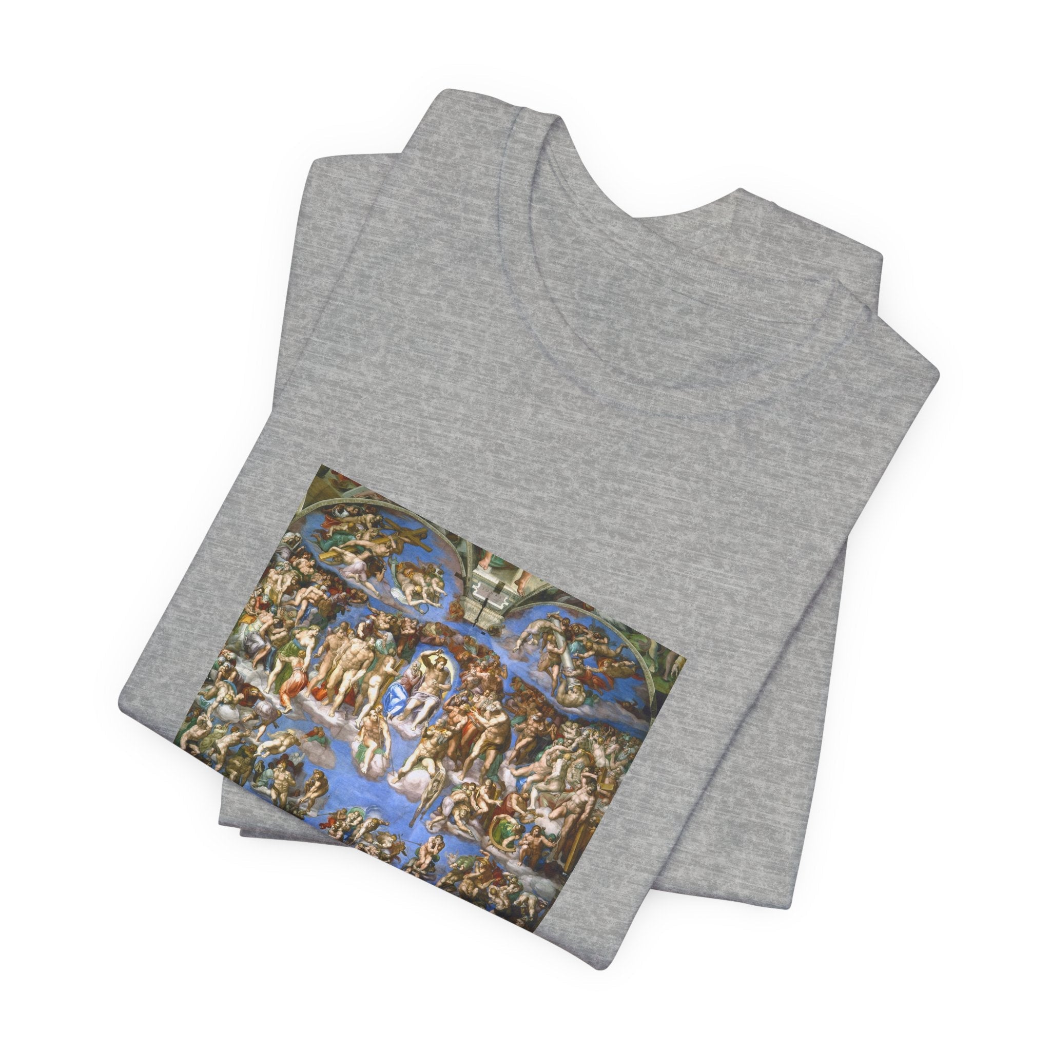 Masters of Art Michelangelo Buonarroti's The Last Judgment Unisex Jersey Short Sleeve T-Shirt - POPvault