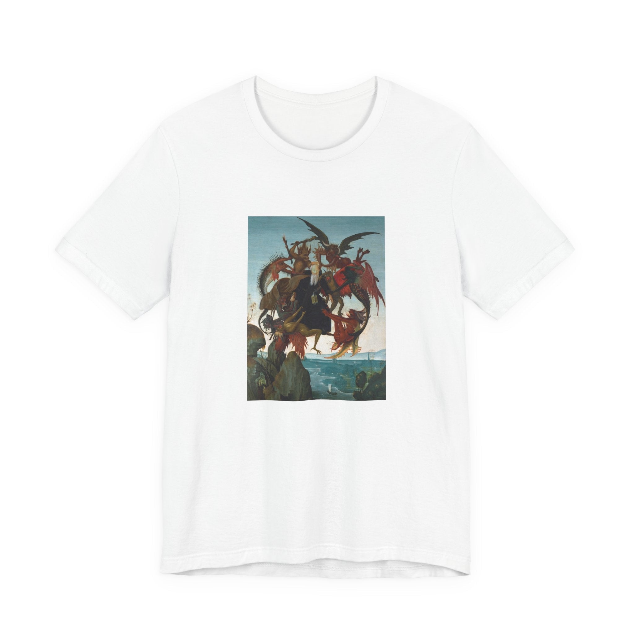 Masters of Art Michelangelo Buonarroti's The Torment of Saint Anthony Unisex Jersey Short Sleeve T-Shirt - POPvault
