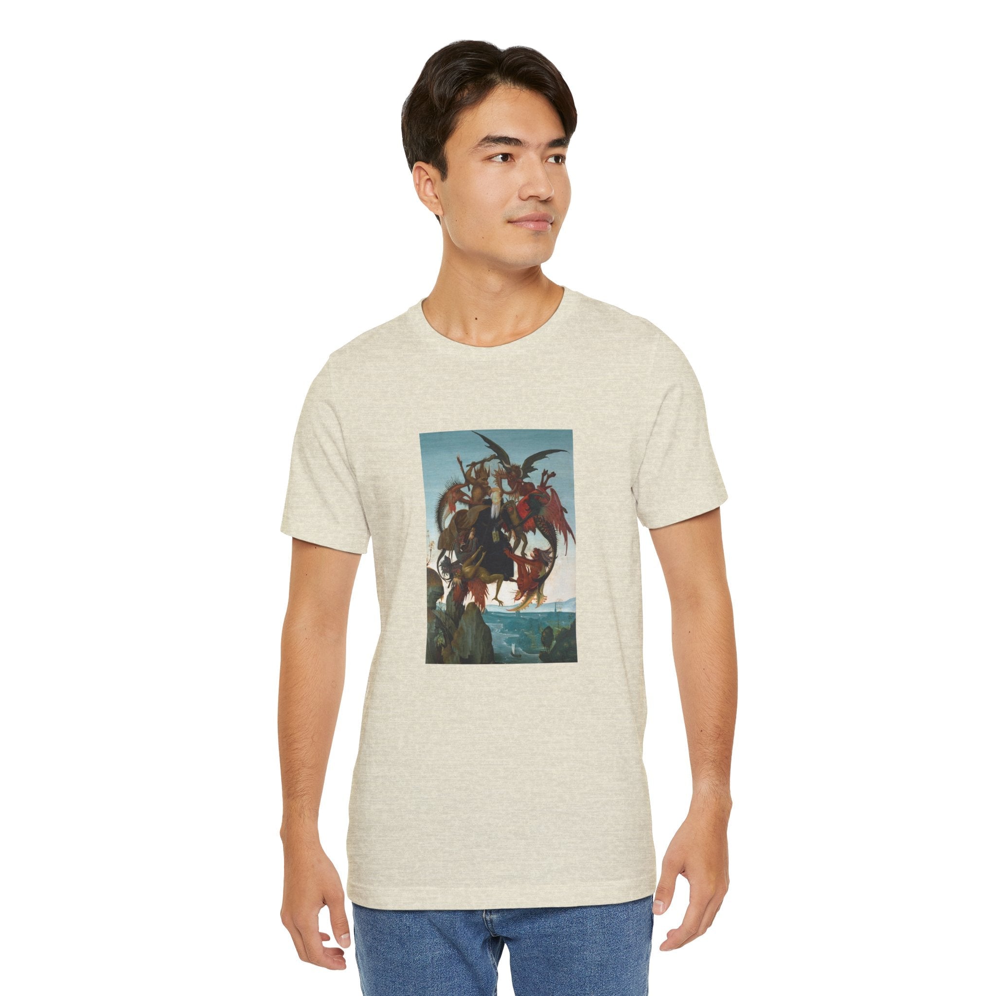 Masters of Art Michelangelo Buonarroti's The Torment of Saint Anthony Unisex Jersey Short Sleeve T-Shirt - POPvault