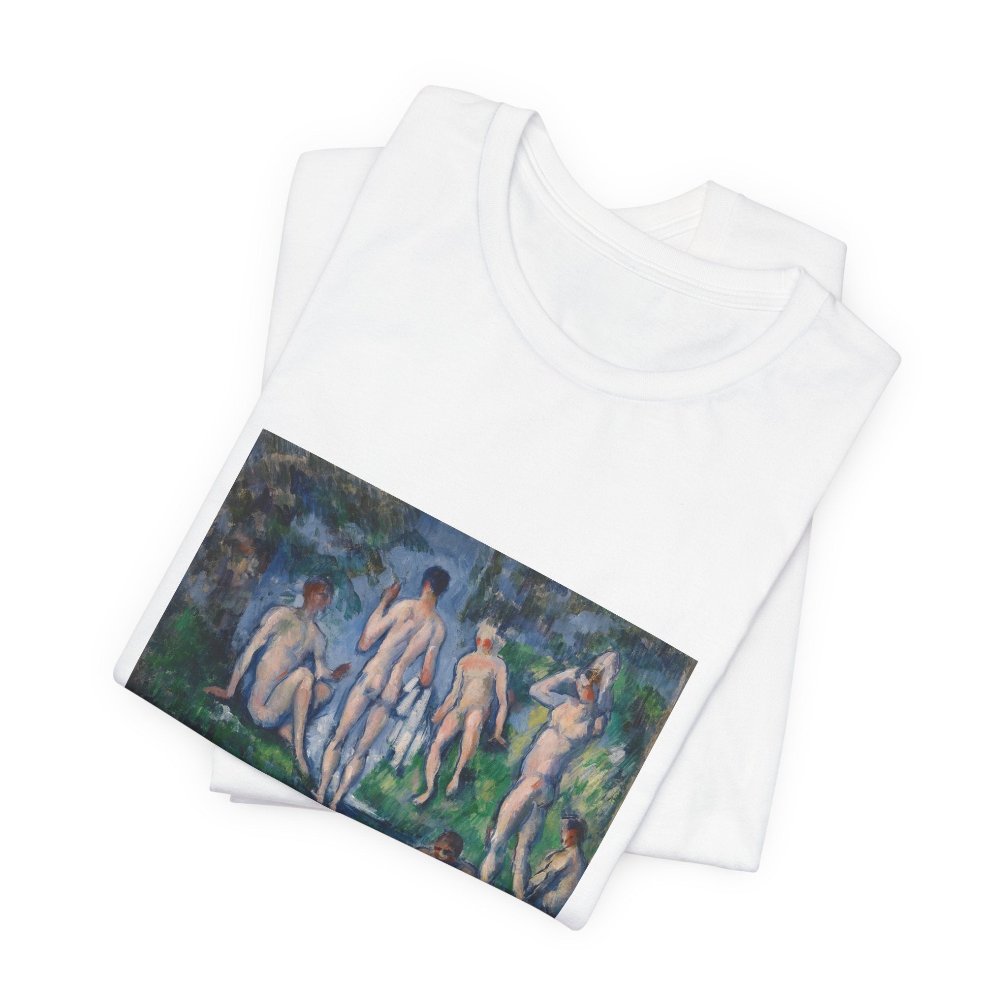 Masters of Art Paul Cézanne Group of Bathers Unisex Jersey Short Sleeve T-Shirt - POPvault