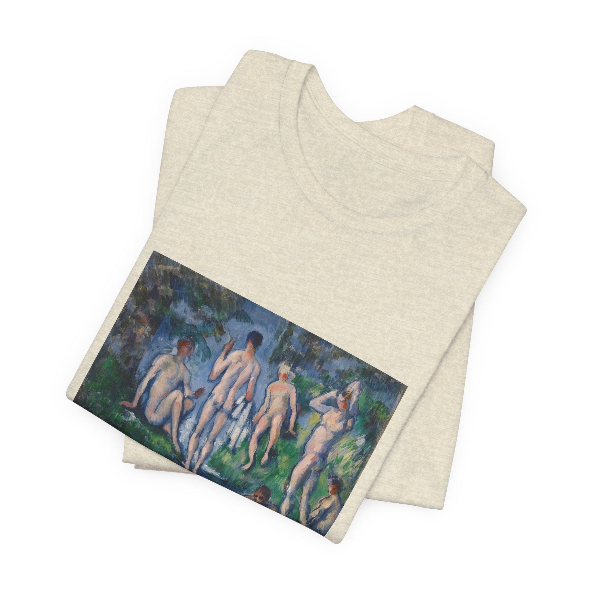 Masters of Art Paul Cézanne Group of Bathers Unisex Jersey Short Sleeve T-Shirt - POPvault