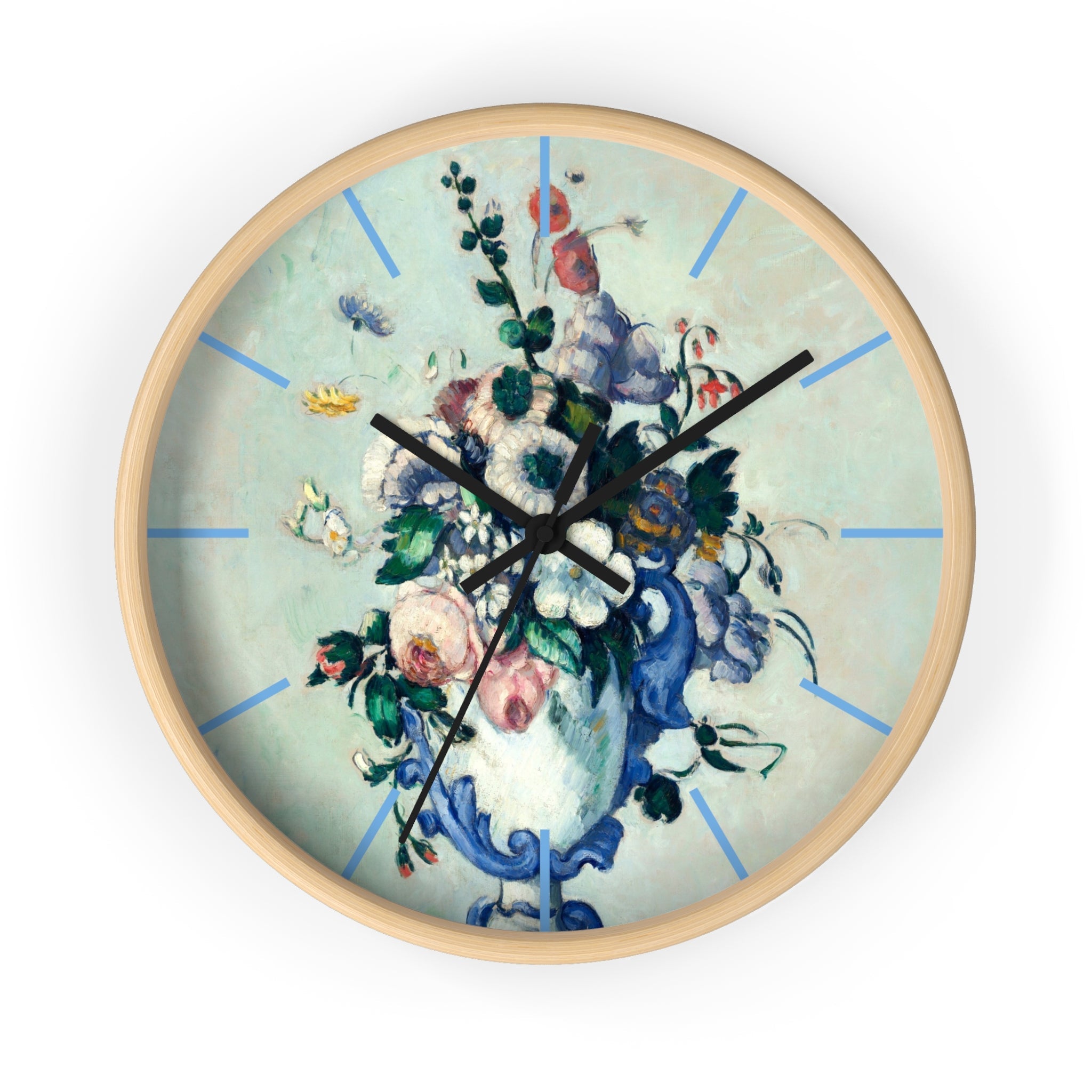 Masters of Art Paul Cézanne Rococo Vase Premium Wall Clock - POPvault