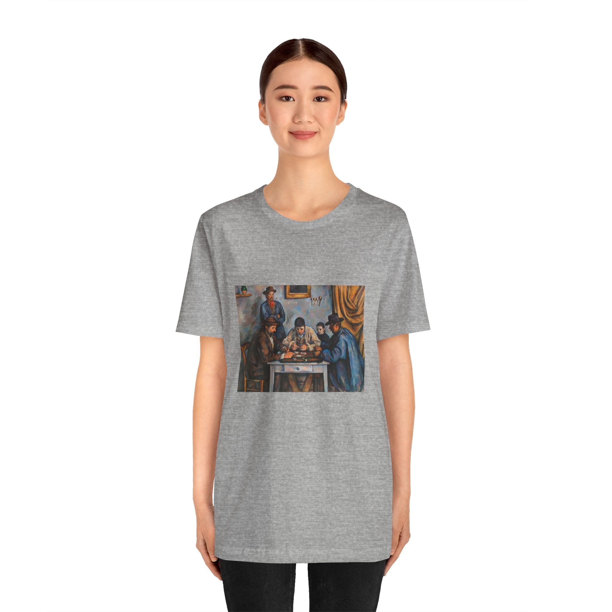 Masters of Art Paul Cézanne The Card Players Unisex Jersey Short Sleeve T-Shirt - POPvault