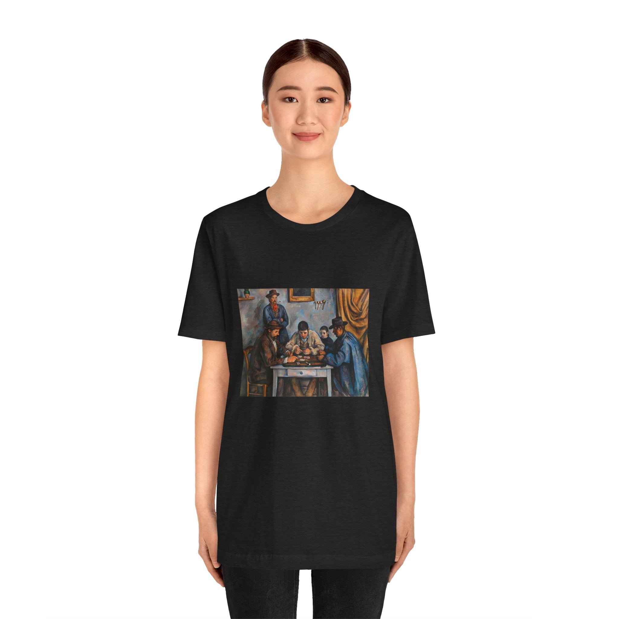 Masters of Art Paul Cézanne The Card Players Unisex Jersey Short Sleeve T-Shirt - POPvault