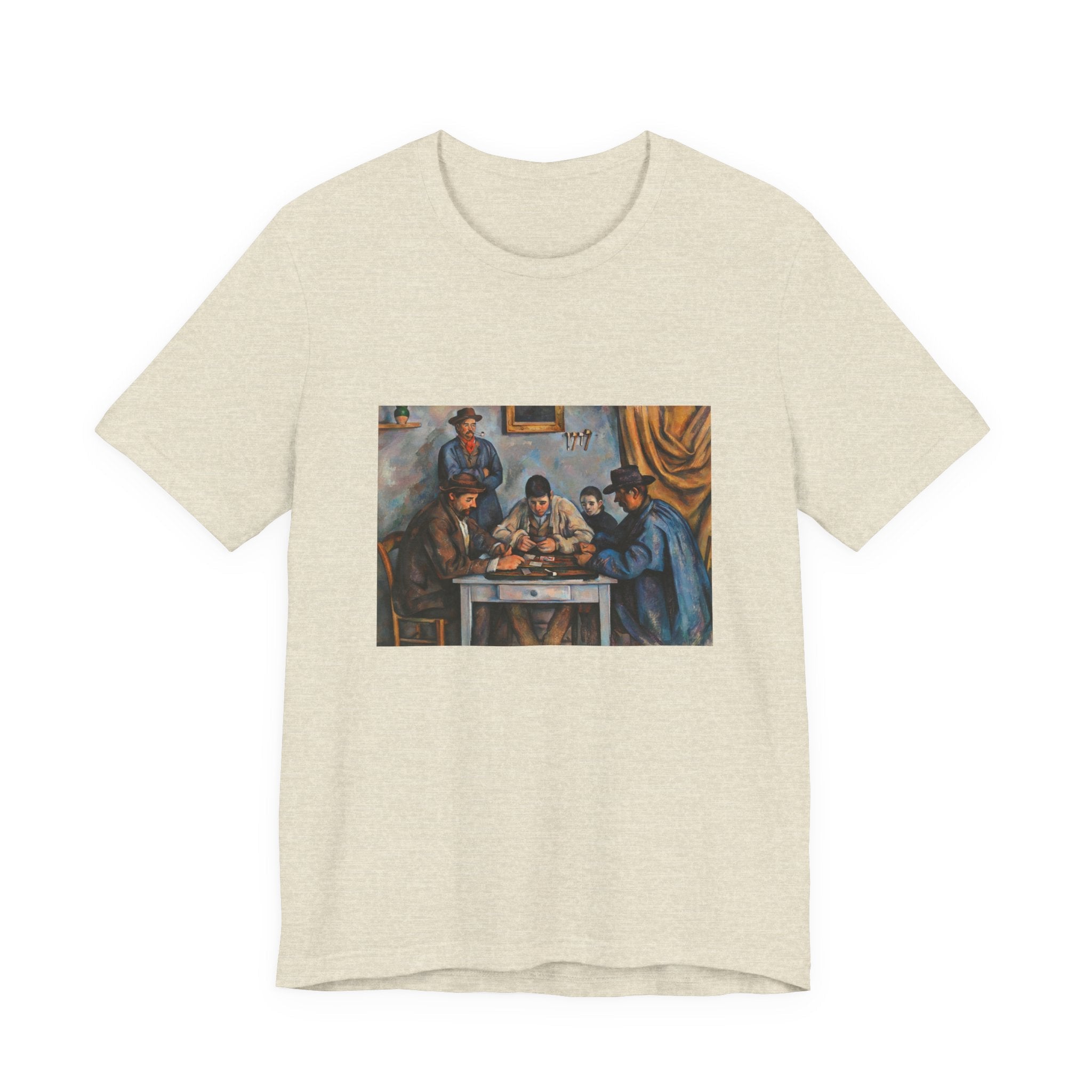 Masters of Art Paul Cézanne The Card Players Unisex Jersey Short Sleeve T-Shirt - POPvault