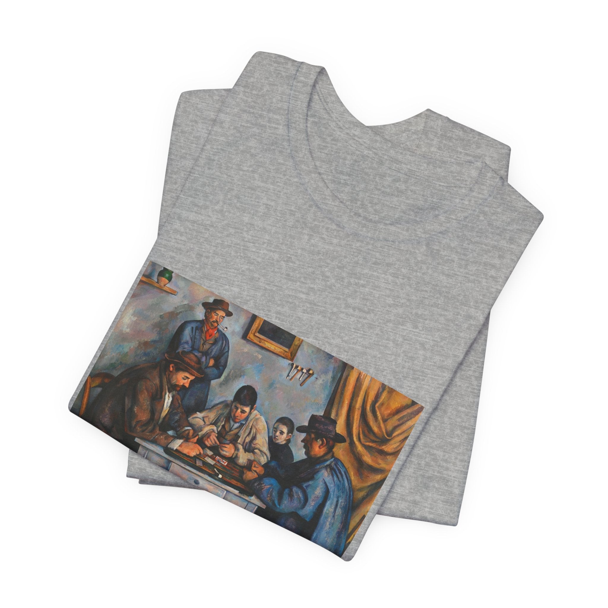 Masters of Art Paul Cézanne The Card Players Unisex Jersey Short Sleeve T-Shirt - POPvault