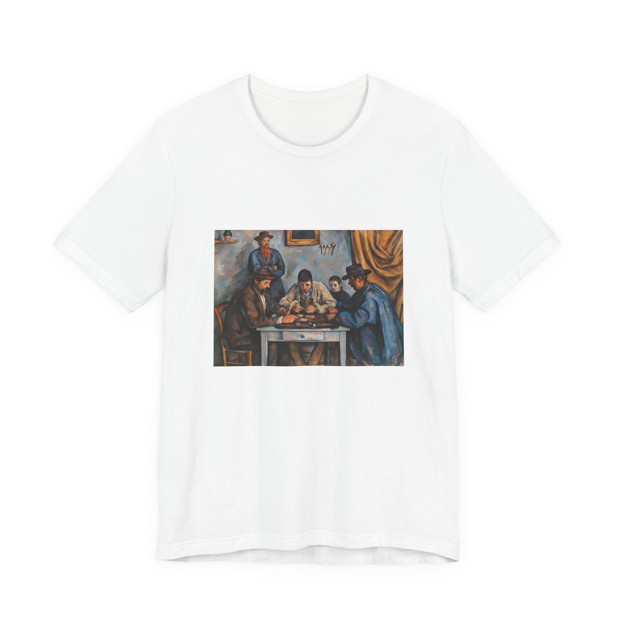 Masters of Art Paul Cézanne The Card Players Unisex Jersey Short Sleeve T-Shirt - POPvault