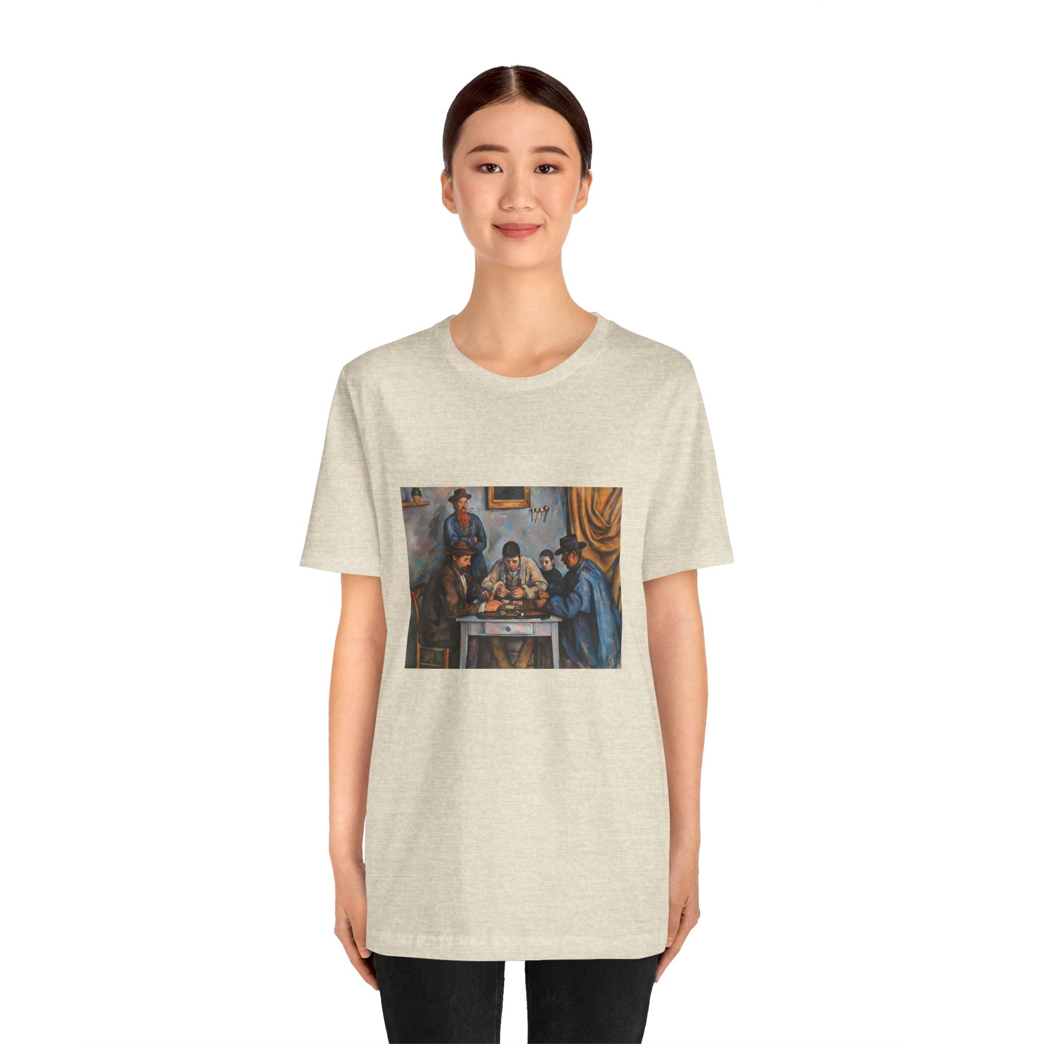 Masters of Art Paul Cézanne The Card Players Unisex Jersey Short Sleeve T-Shirt - POPvault