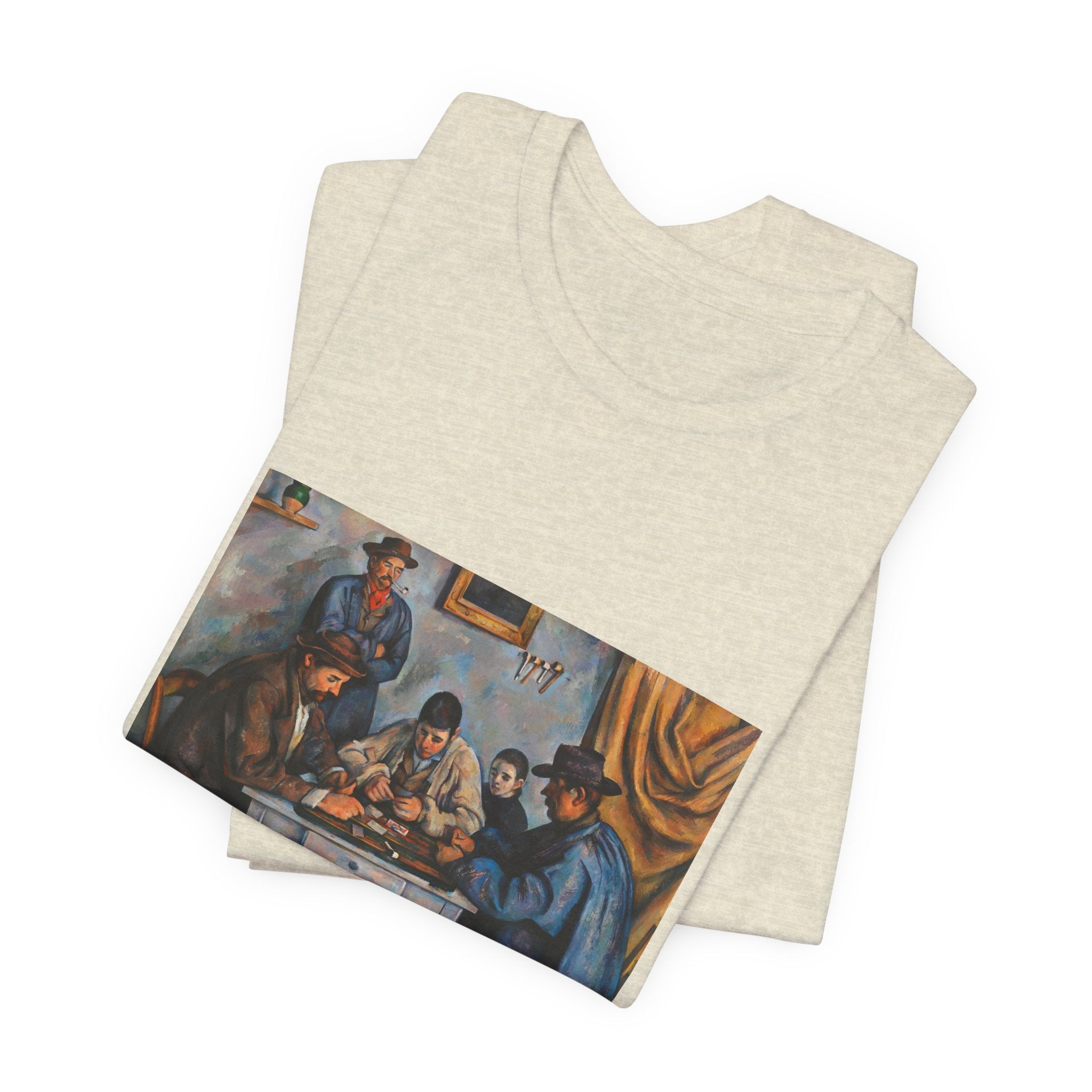 Masters of Art Paul Cézanne The Card Players Unisex Jersey Short Sleeve T-Shirt - POPvault
