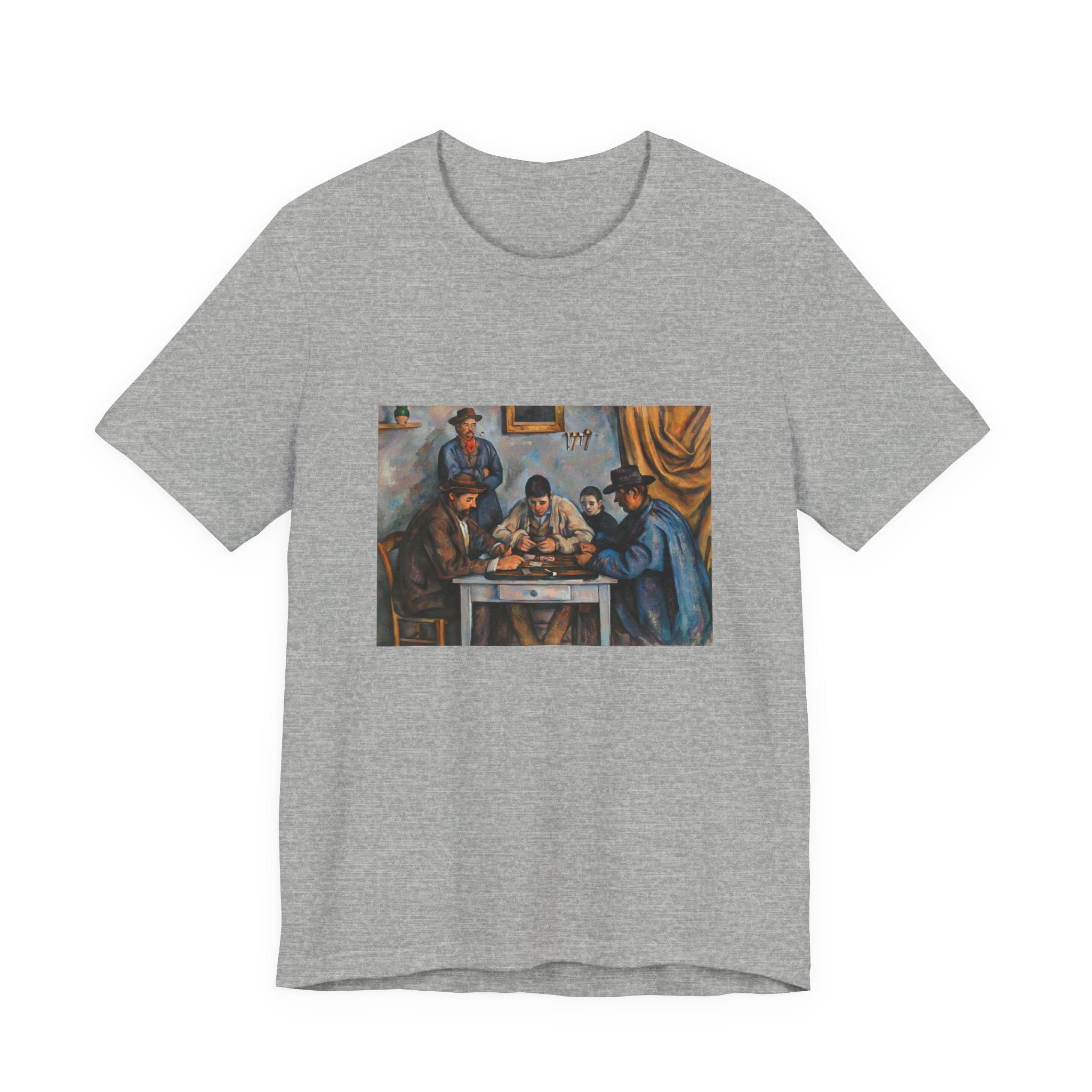 Masters of Art Paul Cézanne The Card Players Unisex Jersey Short Sleeve T-Shirt - POPvault