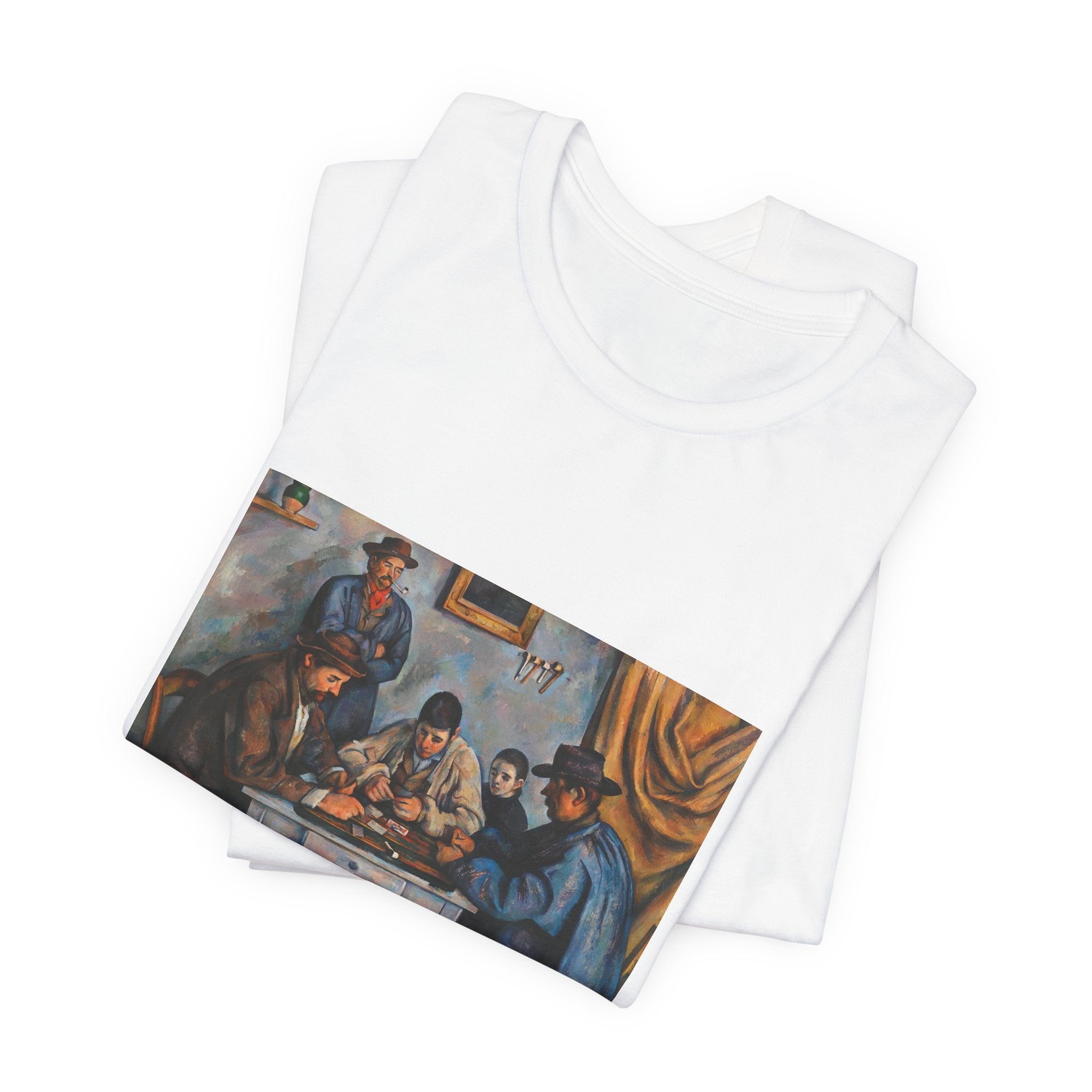 Masters of Art Paul Cézanne The Card Players Unisex Jersey Short Sleeve T-Shirt - POPvault