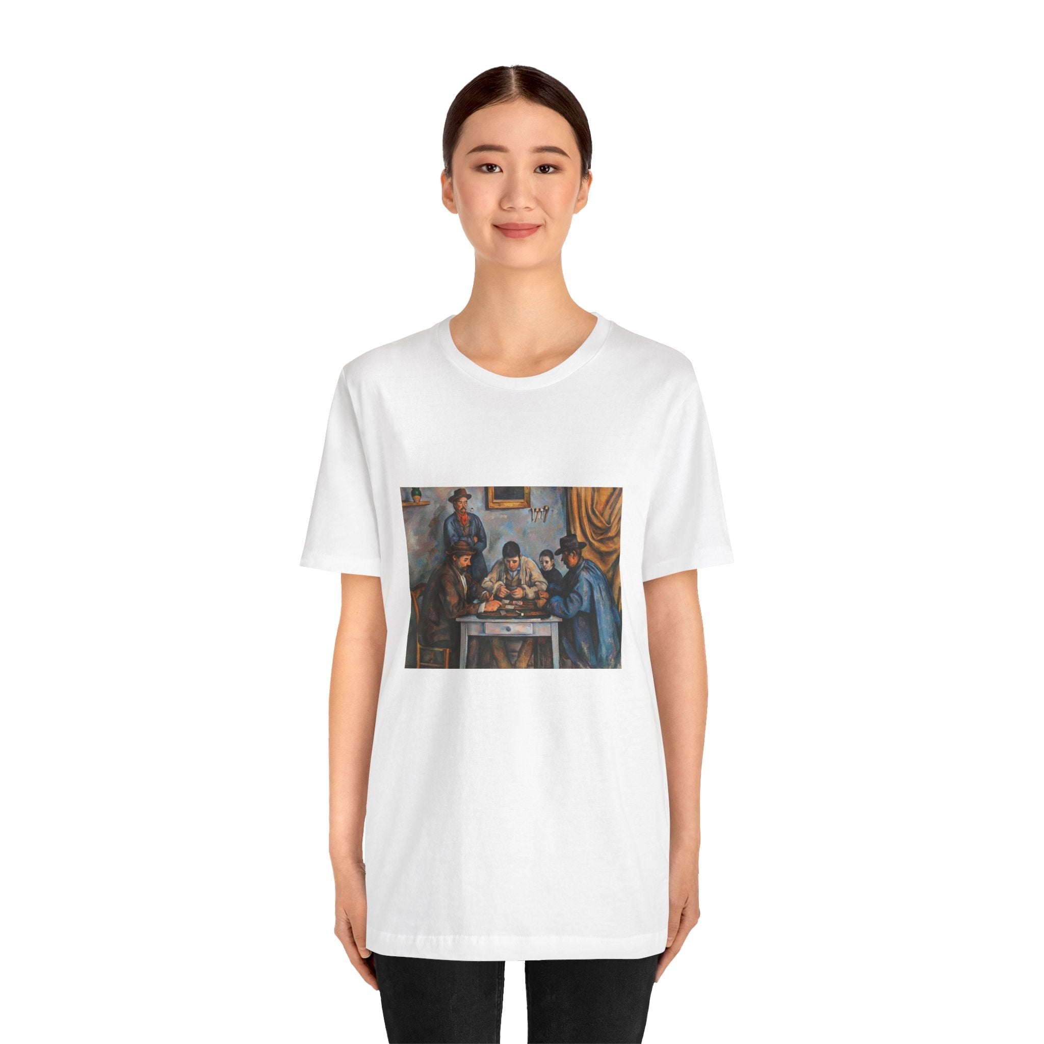 Masters of Art Paul Cézanne The Card Players Unisex Jersey Short Sleeve T-Shirt - POPvault