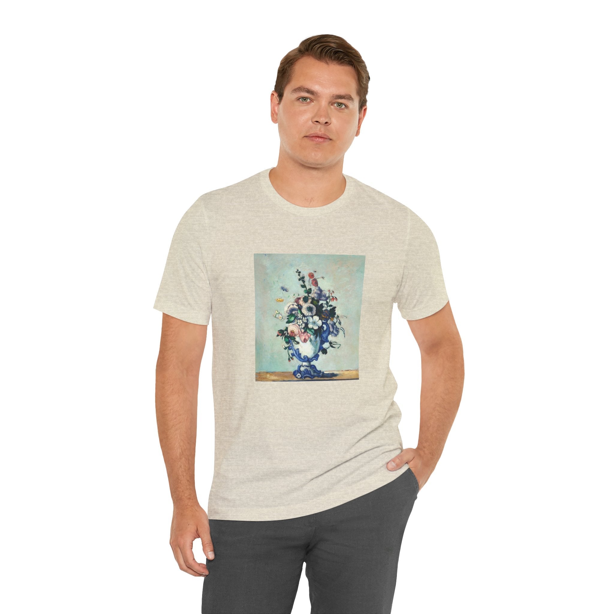 Masters of Art Paul Cézanne's Rococo Vase Unisex Jersey Short Sleeve T-Shirt - POPvault