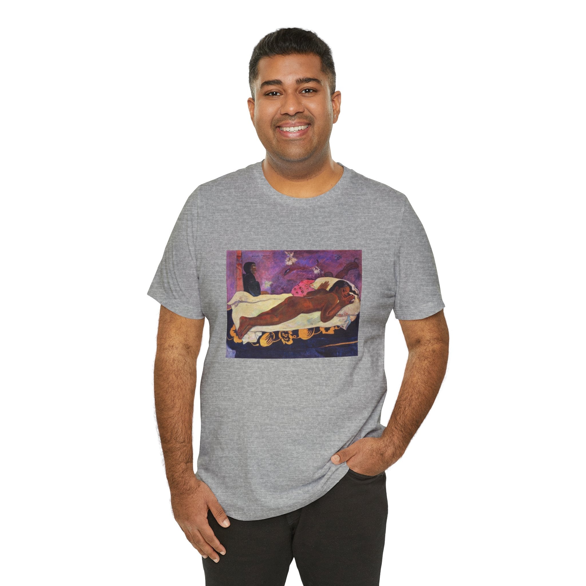 Masters of Art Paul Gauguin's Spirit of the Dead Watching Unisex Jersey Short Sleeve T-Shirt - POPvault