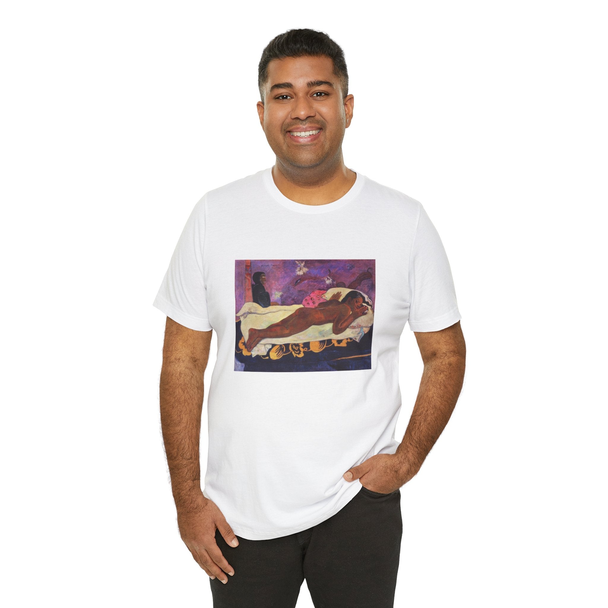 Masters of Art Paul Gauguin's Spirit of the Dead Watching Unisex Jersey Short Sleeve T-Shirt - POPvault