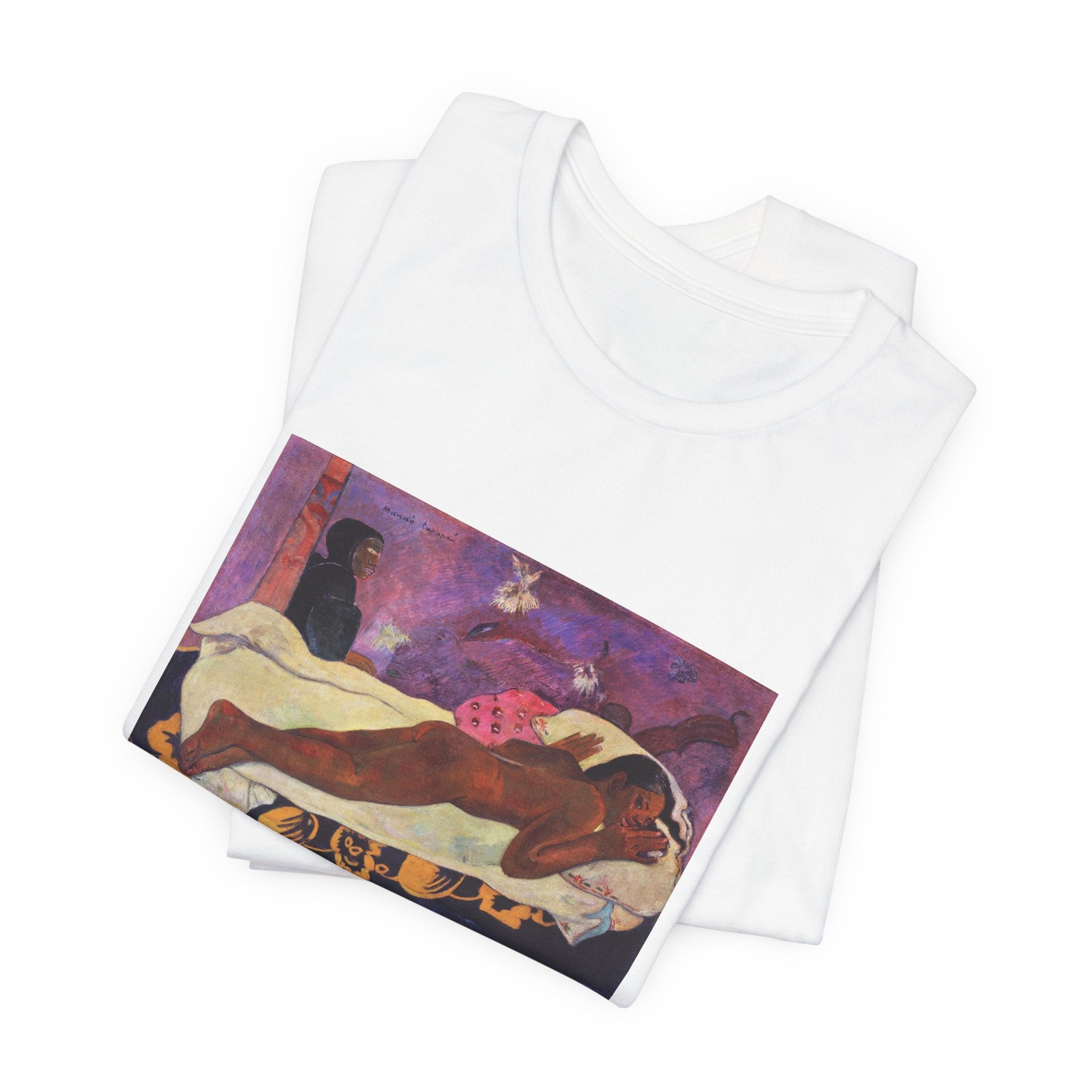 Masters of Art Paul Gauguin's Spirit of the Dead Watching Unisex Jersey Short Sleeve T-Shirt - POPvault