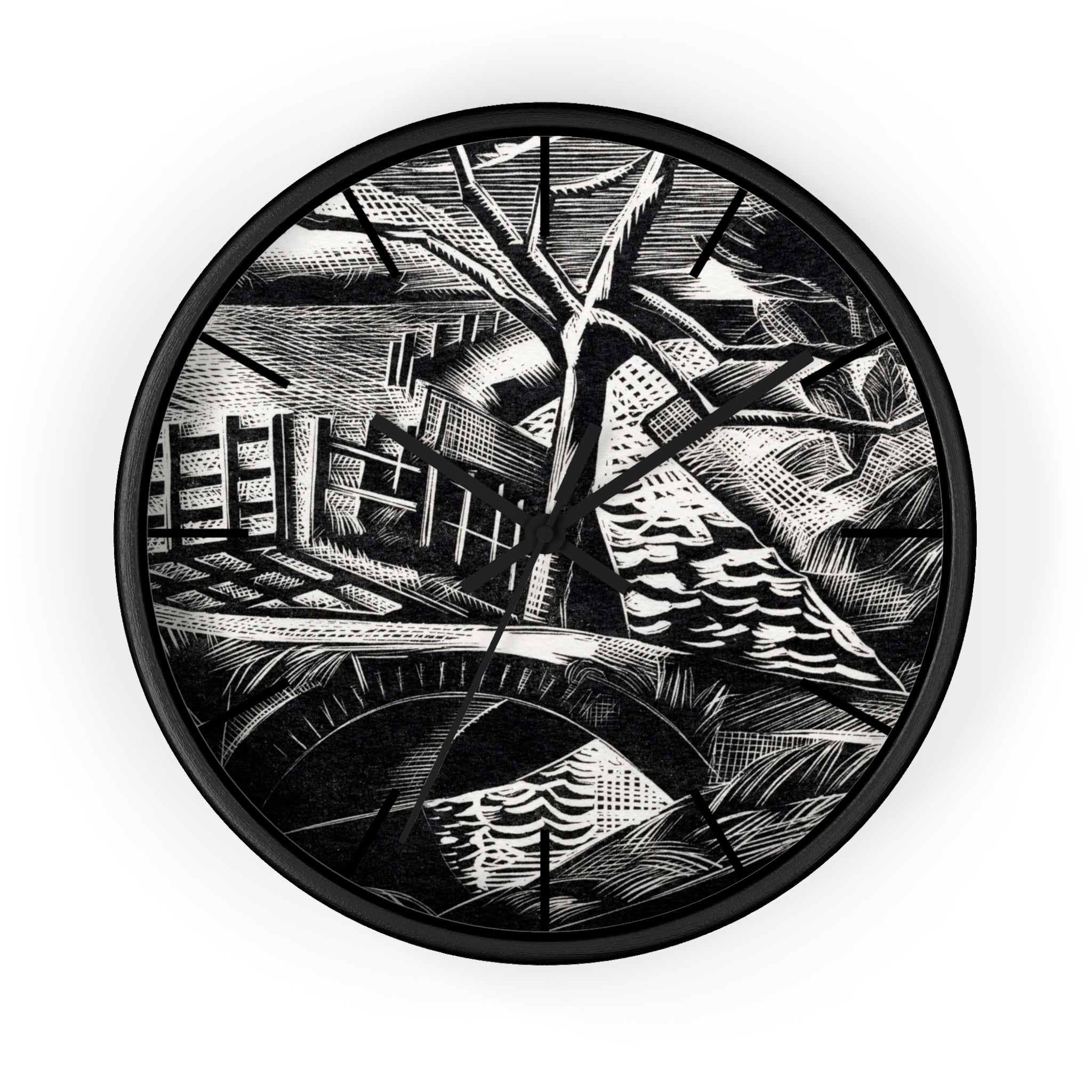 Masters of Art Paul Nash Dyke by the Road Premium Wall Clock - POPvault