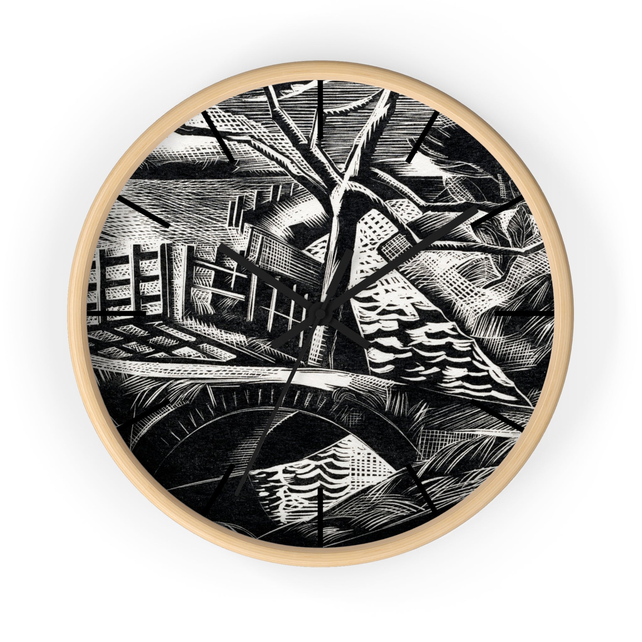 Masters of Art Paul Nash Dyke by the Road Premium Wall Clock - POPvault