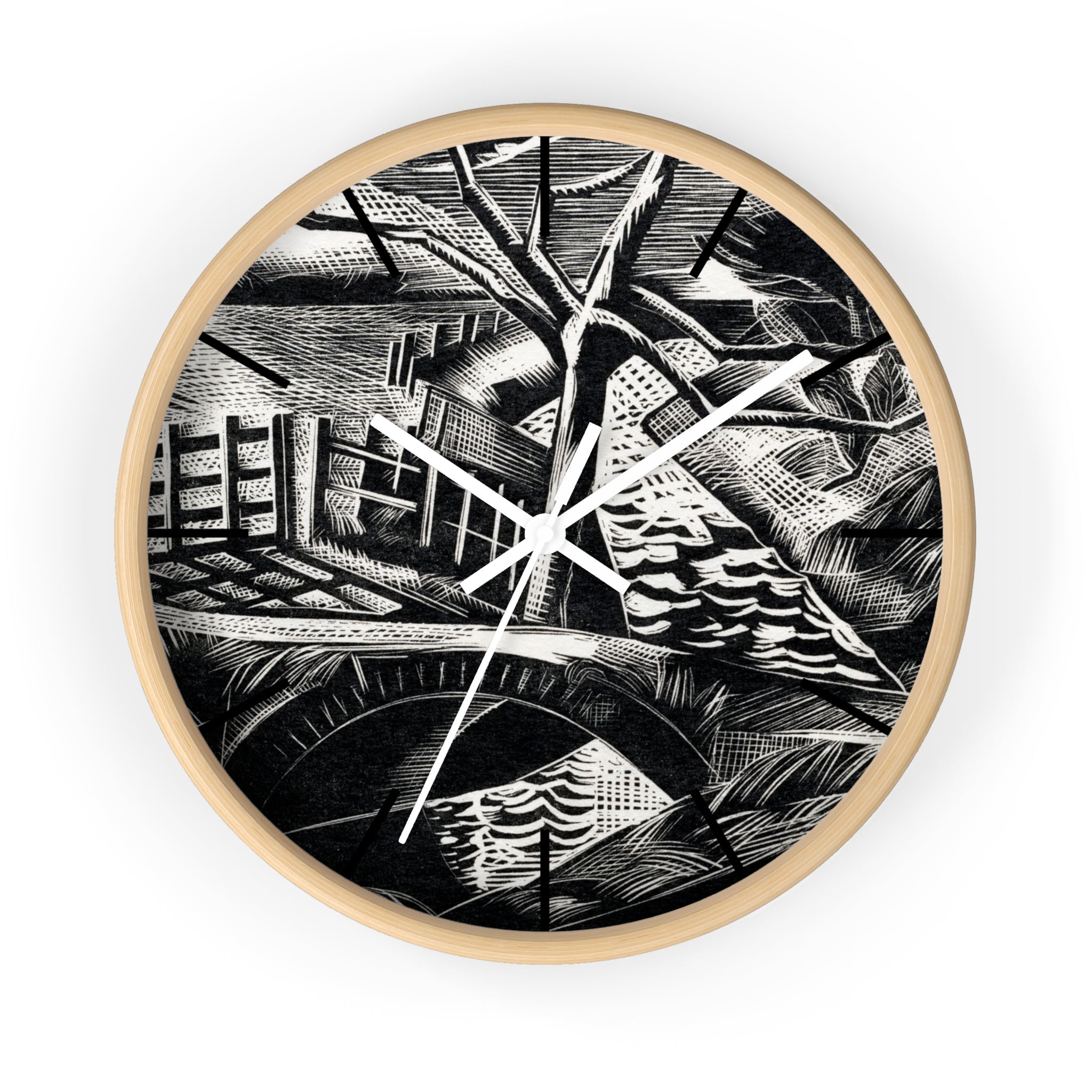 Masters of Art Paul Nash Dyke by the Road Premium Wall Clock - POPvault