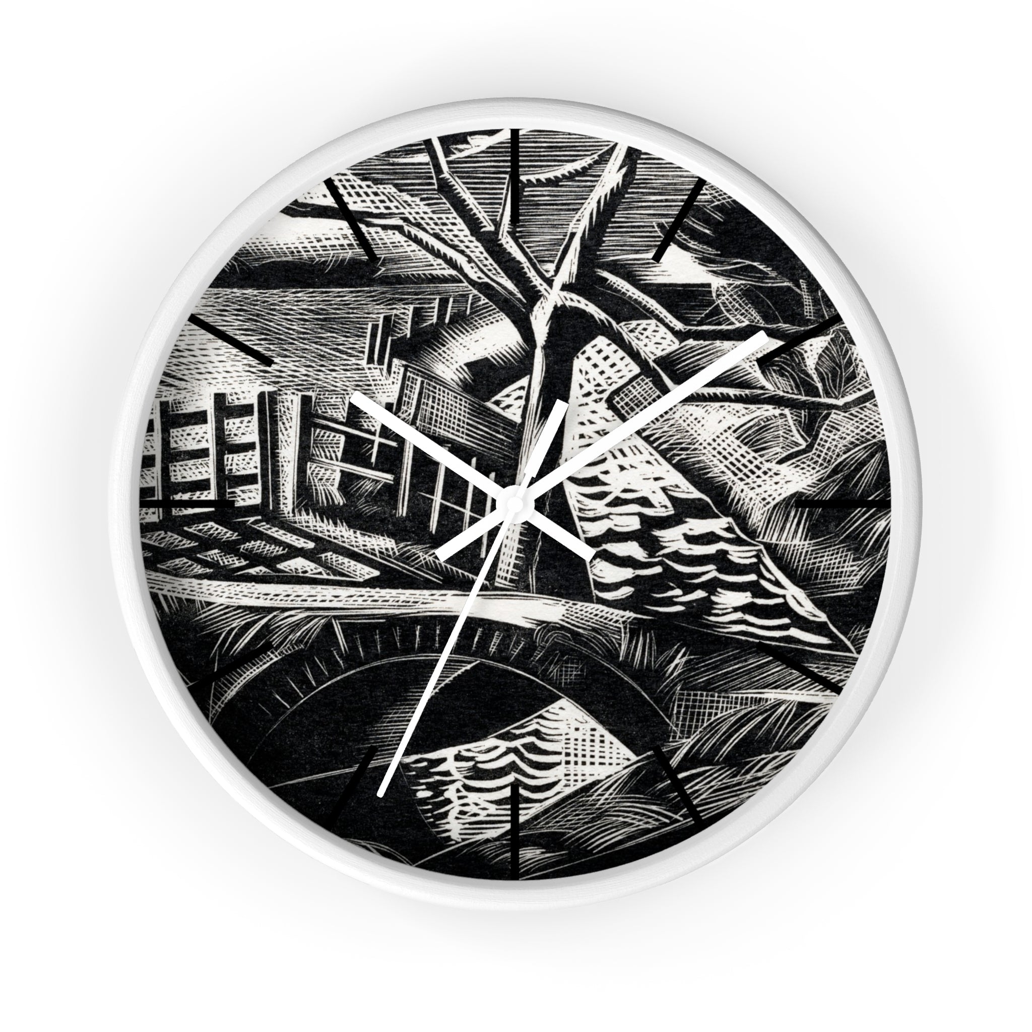 Masters of Art Paul Nash Dyke by the Road Premium Wall Clock - POPvault