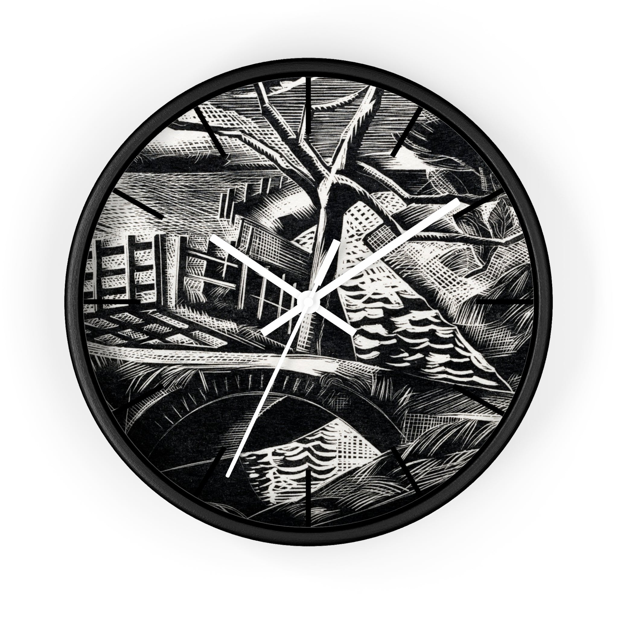 Masters of Art Paul Nash Dyke by the Road Premium Wall Clock - POPvault