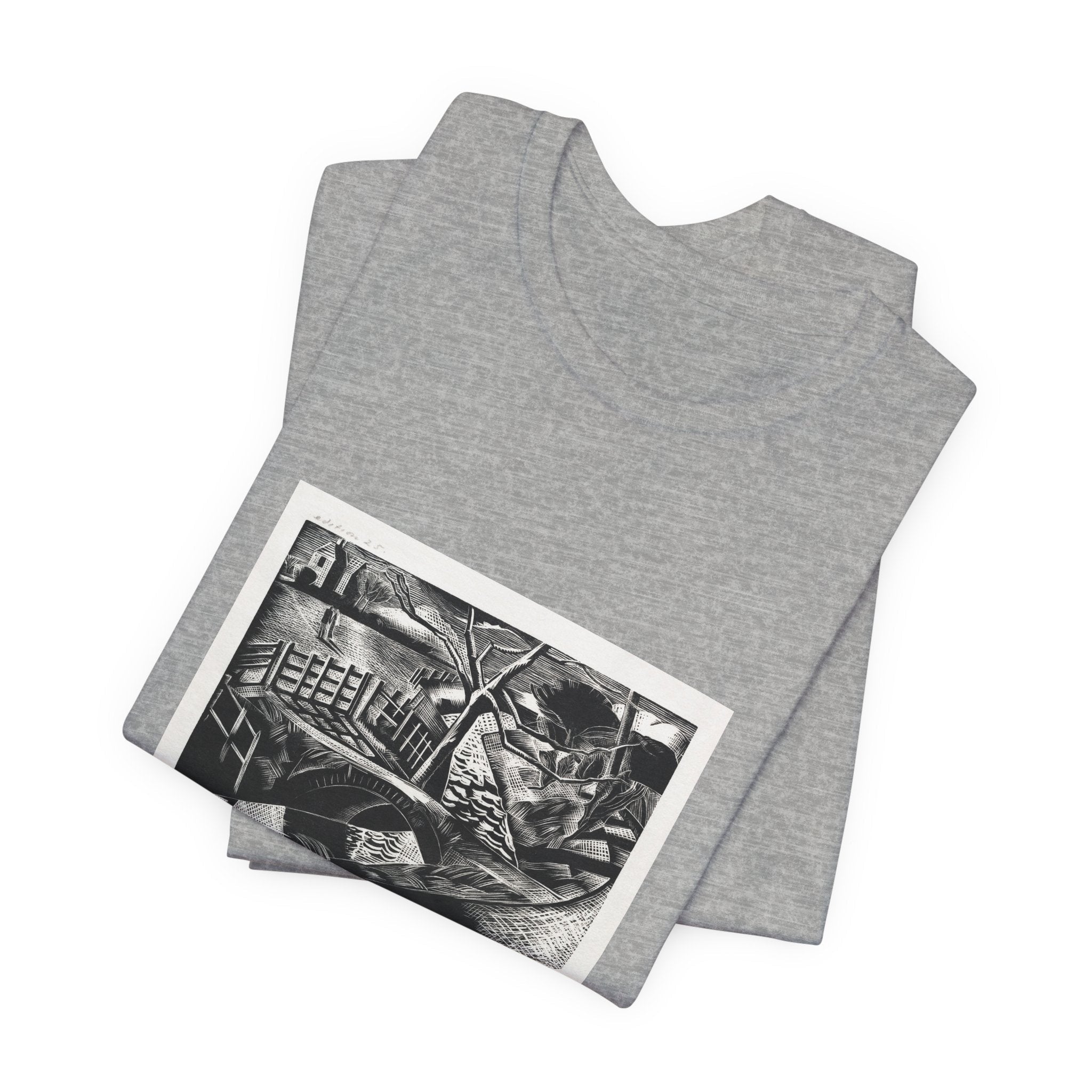 Masters of Art Paul Nash Dyke by the Road Unisex Jersey Short Sleeve T-Shirt - POPvault