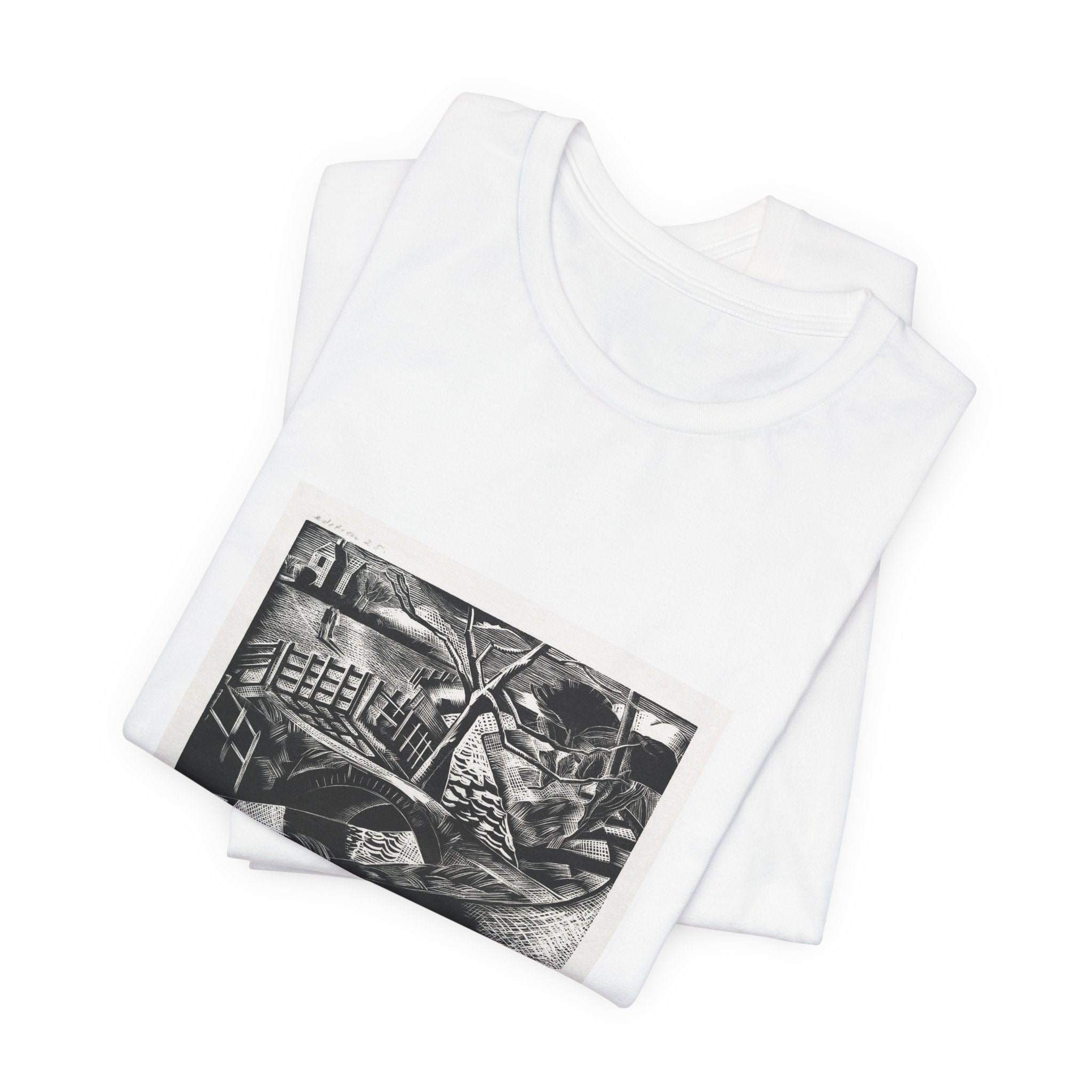 Masters of Art Paul Nash Dyke by the Road Unisex Jersey Short Sleeve T-Shirt - POPvault