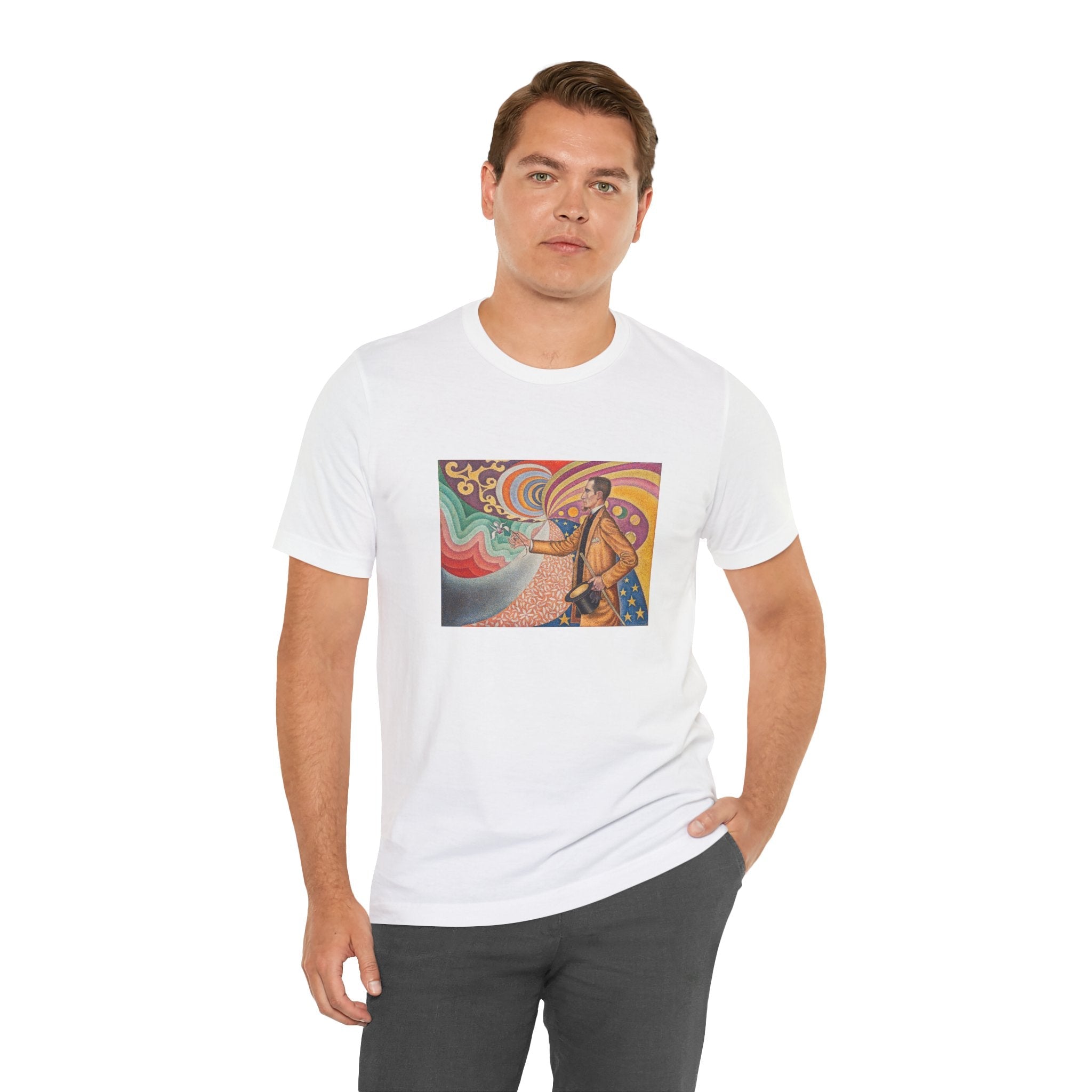 Masters of Art Paul Signac Portrait of Felix Feneon Unisex Jersey Short Sleeve T-Shirt - POPvault