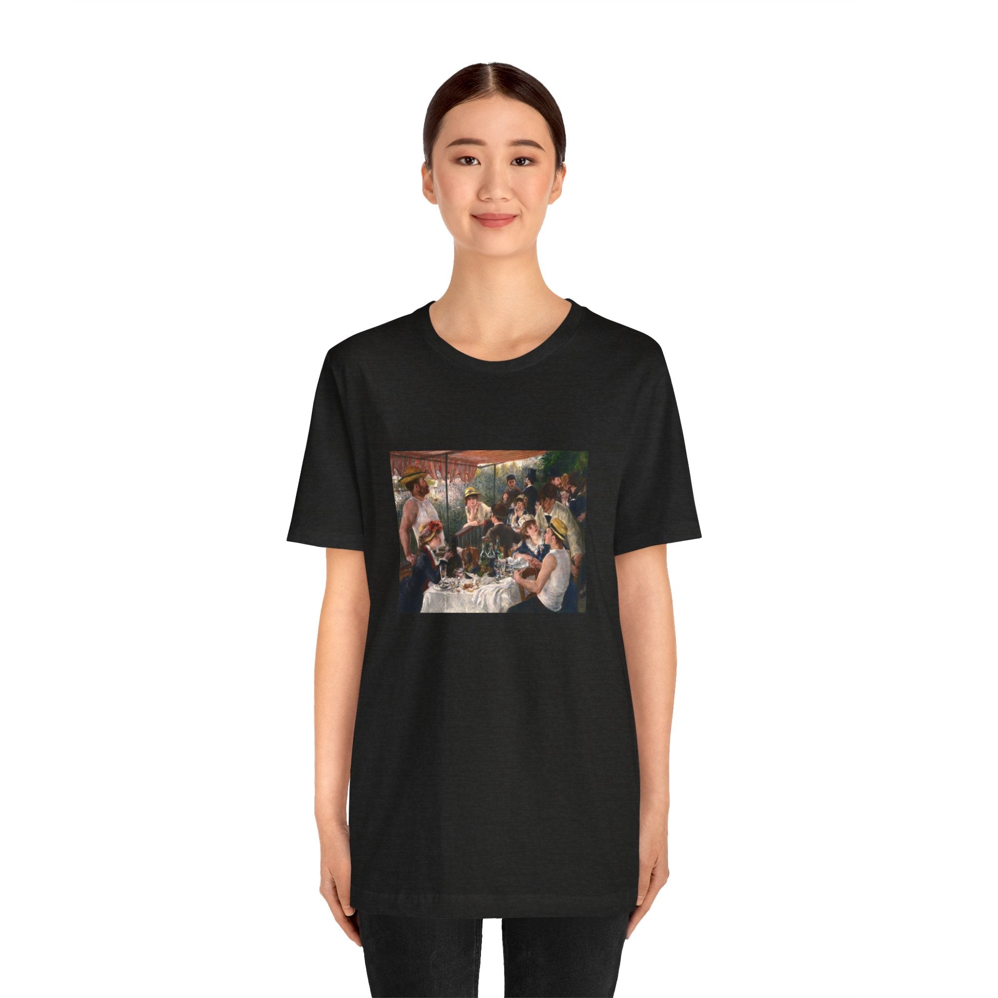 Masters of Art Pierre - Auguste Renoir's Luncheon of the Boating Party Unisex Jersey Short Sleeve T-Shirt - POPvault
