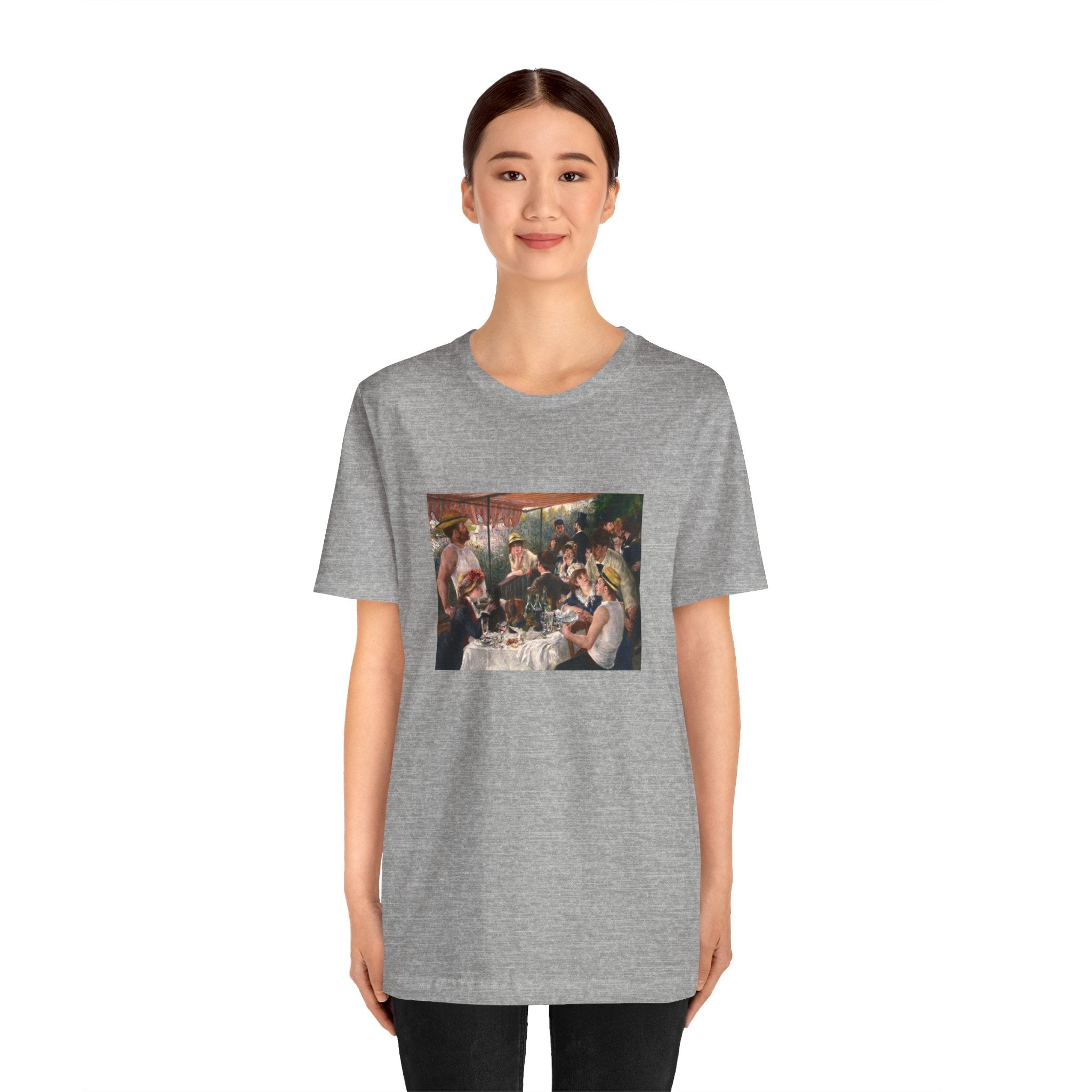 Masters of Art Pierre - Auguste Renoir's Luncheon of the Boating Party Unisex Jersey Short Sleeve T-Shirt - POPvault