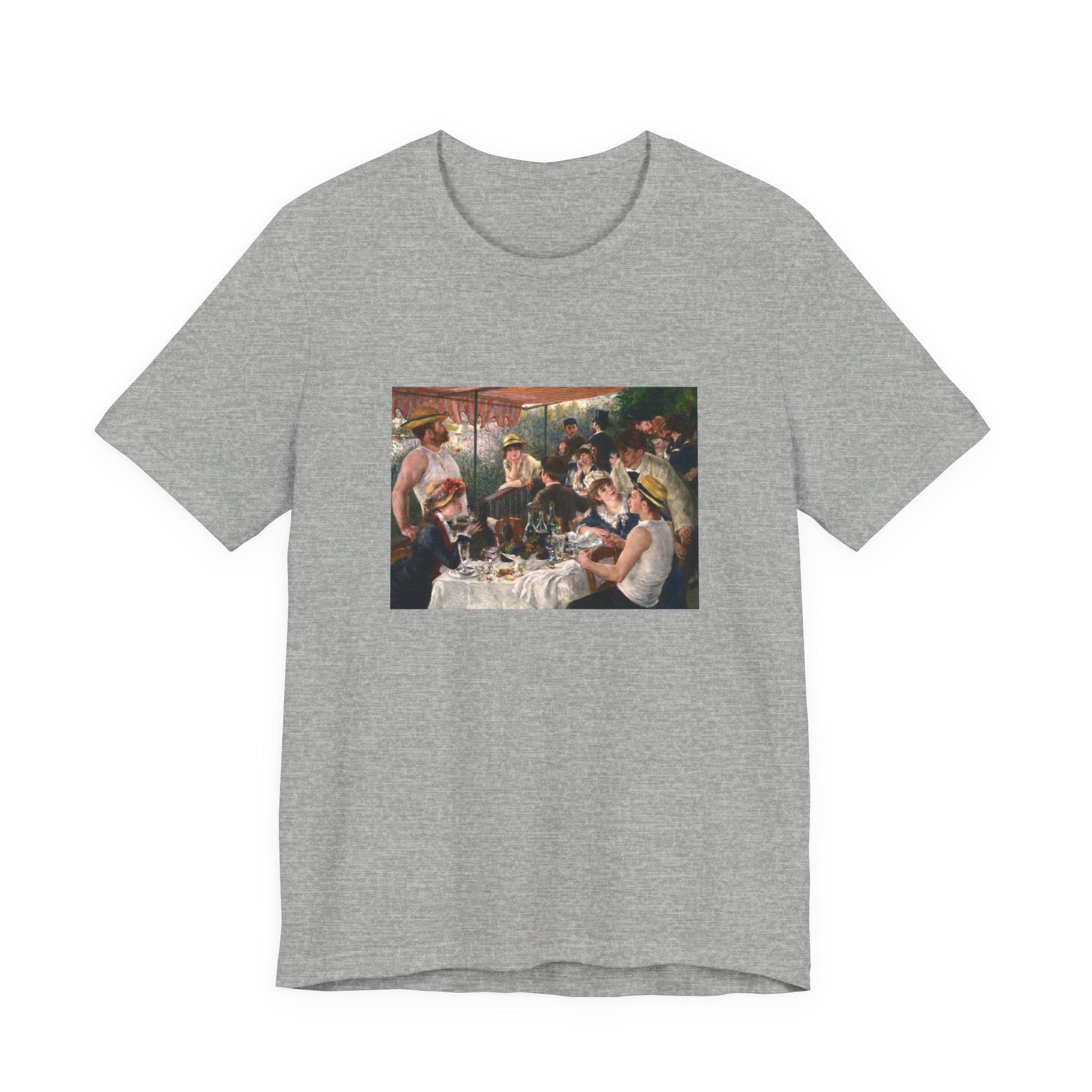 Masters of Art Pierre - Auguste Renoir's Luncheon of the Boating Party Unisex Jersey Short Sleeve T-Shirt - POPvault