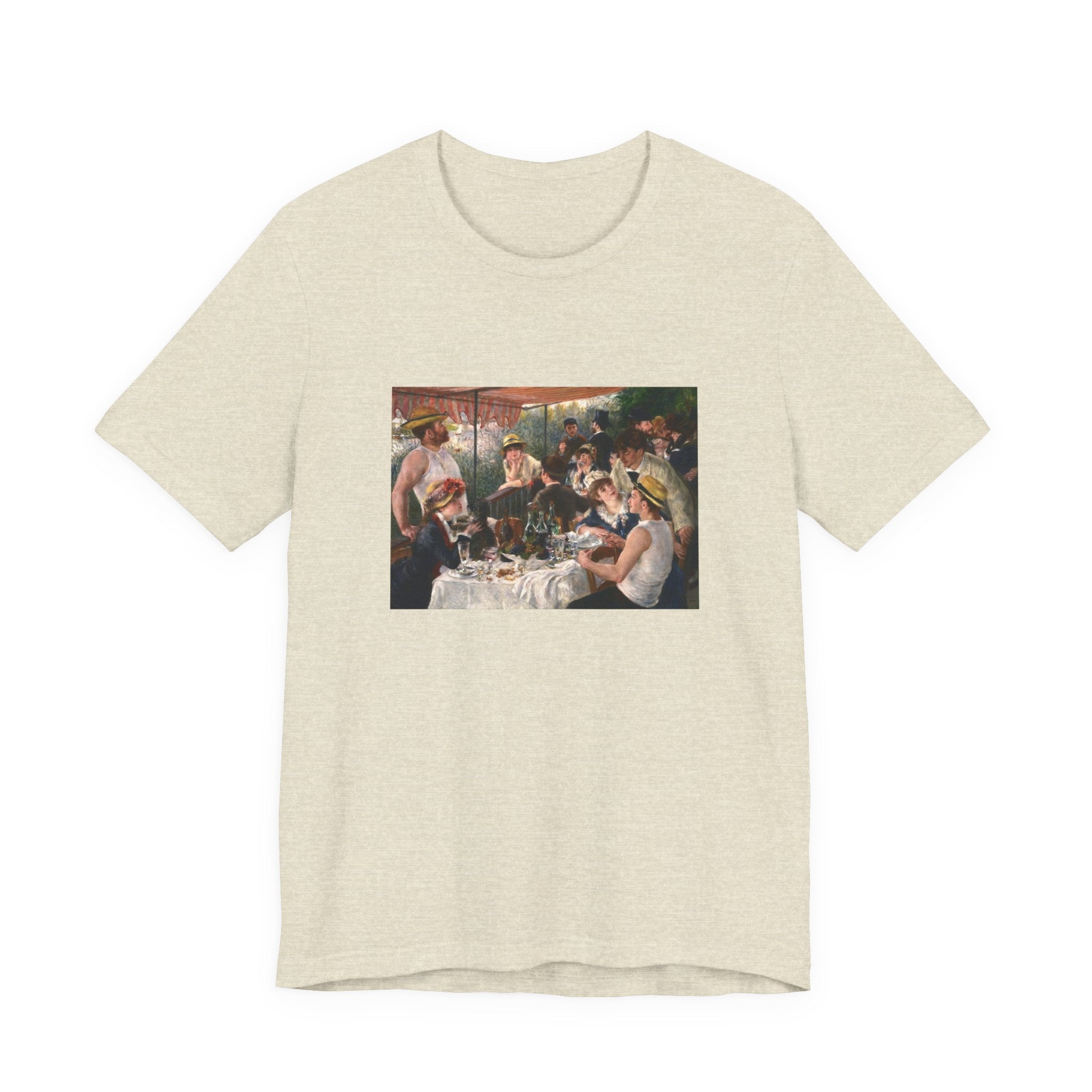 Masters of Art Pierre - Auguste Renoir's Luncheon of the Boating Party Unisex Jersey Short Sleeve T-Shirt - POPvault