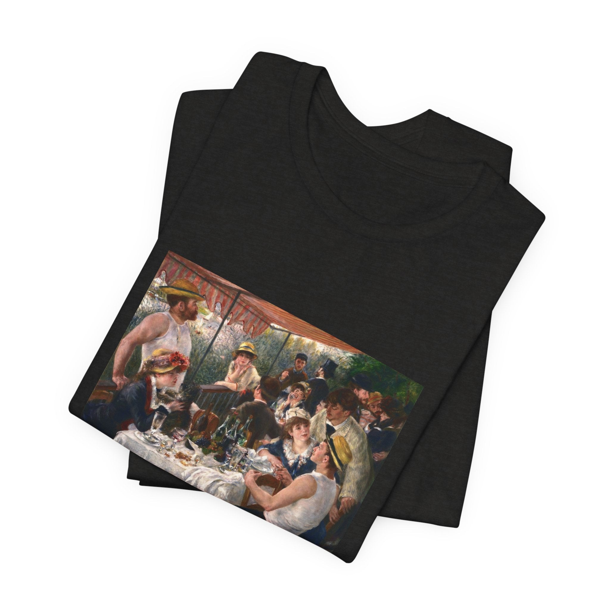 Masters of Art Pierre - Auguste Renoir's Luncheon of the Boating Party Unisex Jersey Short Sleeve T-Shirt - POPvault
