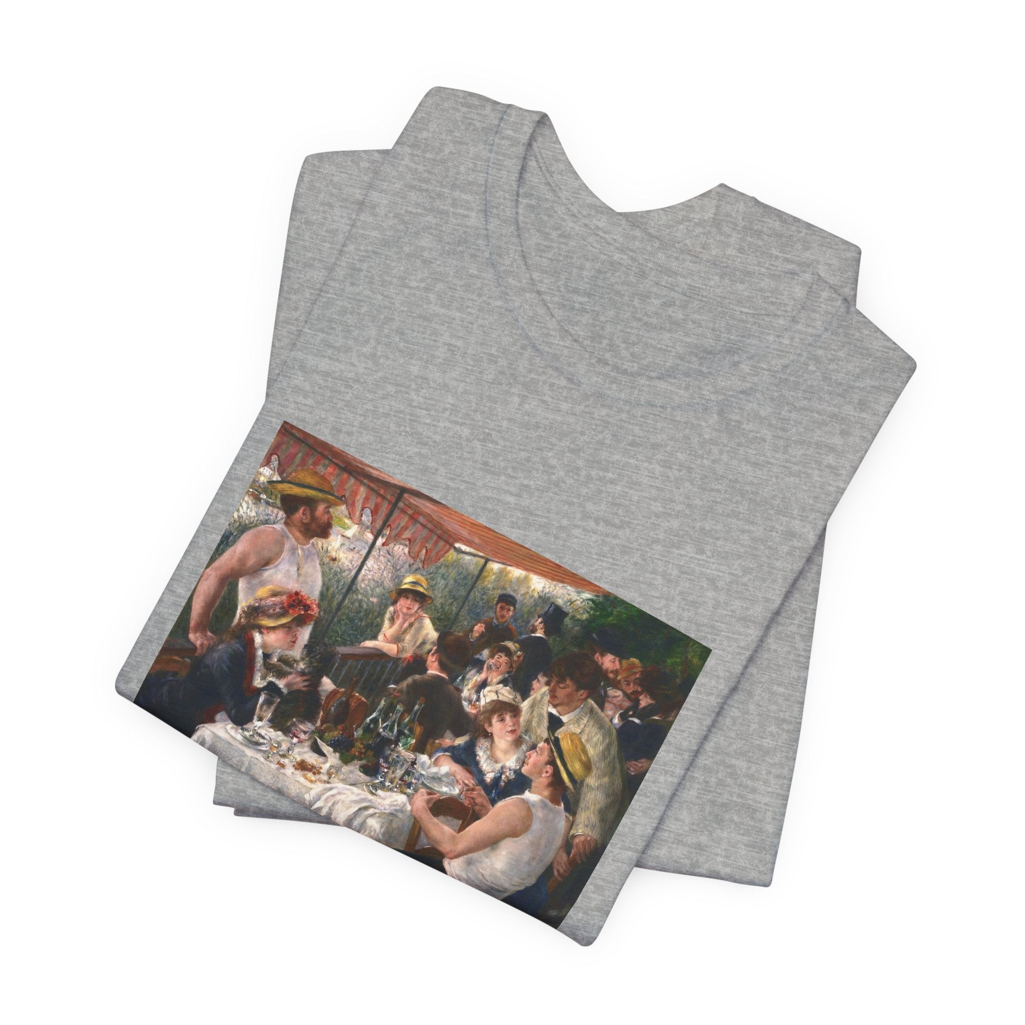Masters of Art Pierre - Auguste Renoir's Luncheon of the Boating Party Unisex Jersey Short Sleeve T-Shirt - POPvault