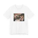 Masters of Art Pierre - Auguste Renoir's Luncheon of the Boating Party Unisex Jersey Short Sleeve T-Shirt - POPvault