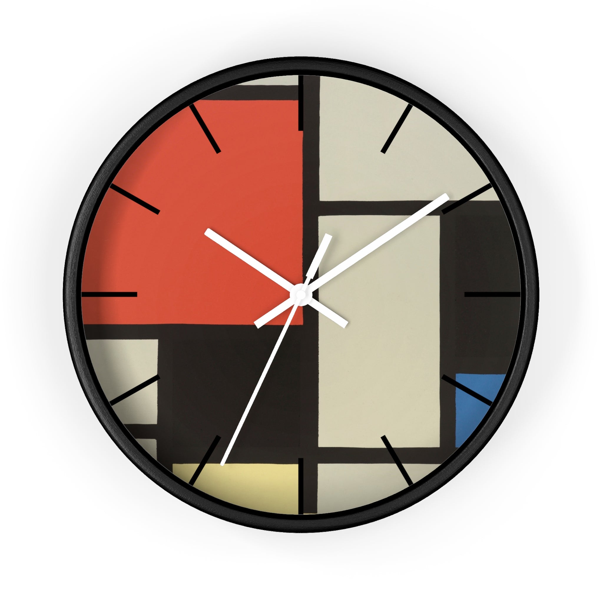 Masters of Art Piet Mondrian Composition Premium Wall Clock - POPvault