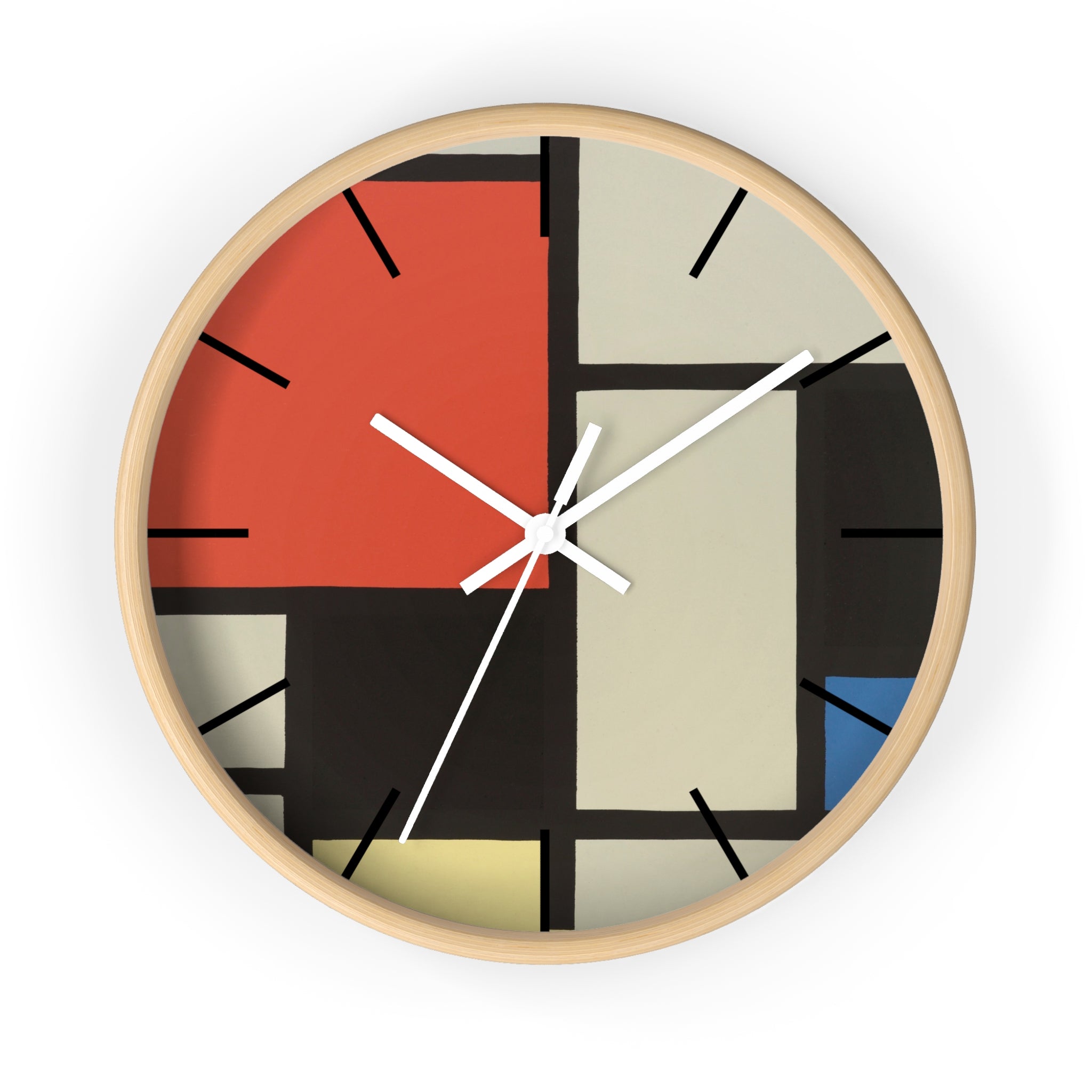 Masters of Art Piet Mondrian Composition Premium Wall Clock - POPvault