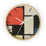 Masters of Art Piet Mondrian Composition Premium Wall Clock - POPvault