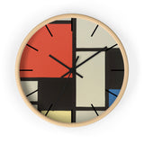 Masters of Art Piet Mondrian Composition Premium Wall Clock - POPvault